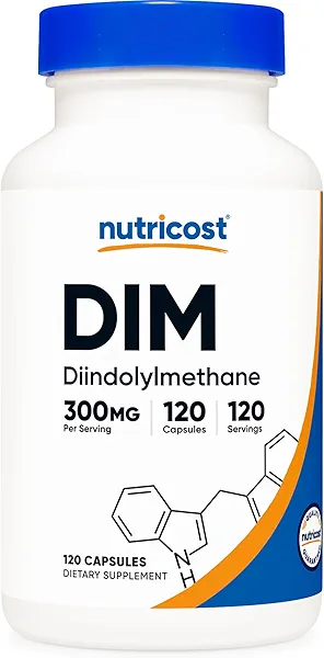 Nutricost DIM (Diindolylmethane) Plus BioPerine 300mg, 120 Vegetarian Capsules - Up to 4 Month Supply, Max Strength DIM Supplement