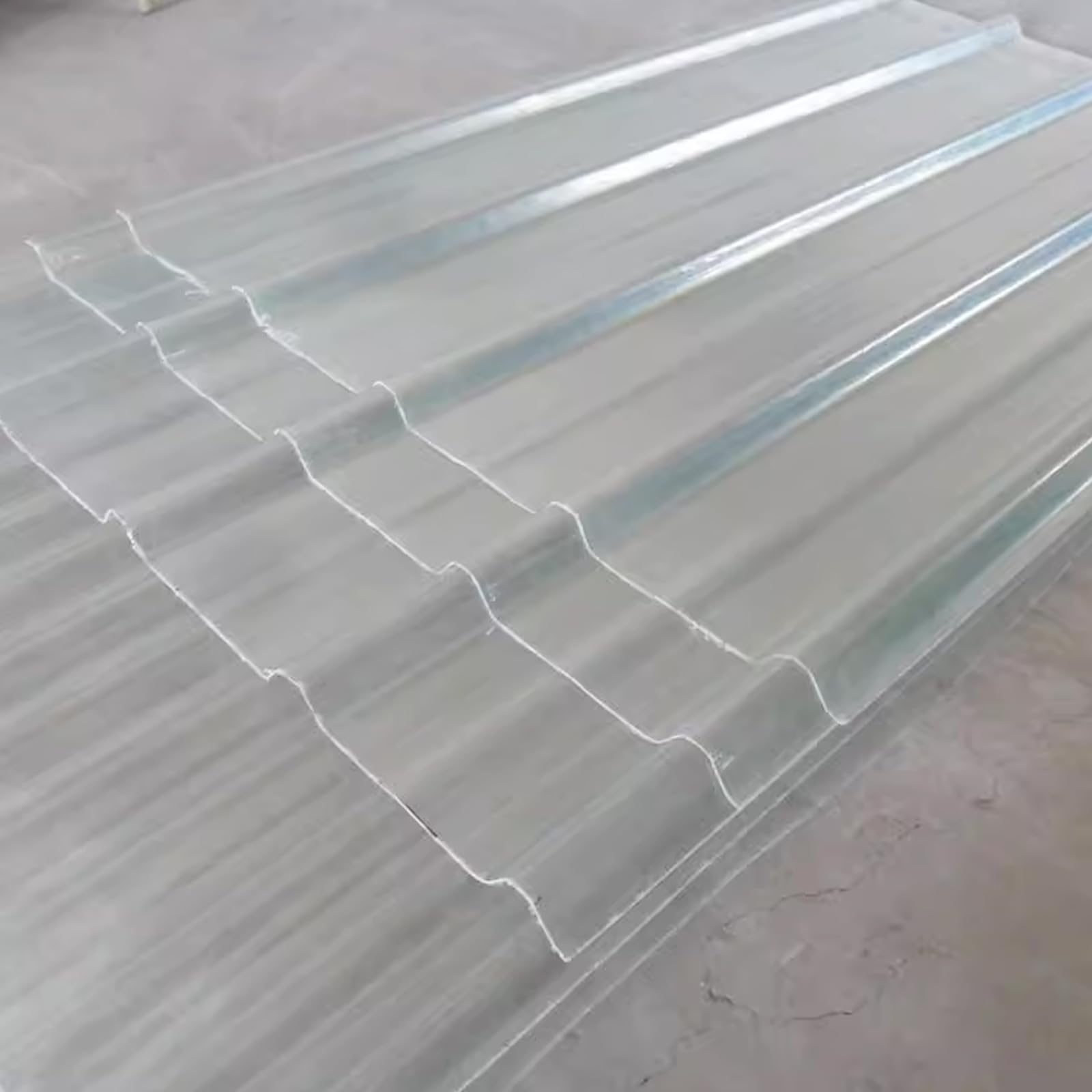 impermeable y resistente a impactos, Hoja de teja corrugada transparen(18 Unidades,0.9x1.4m/35x55in)