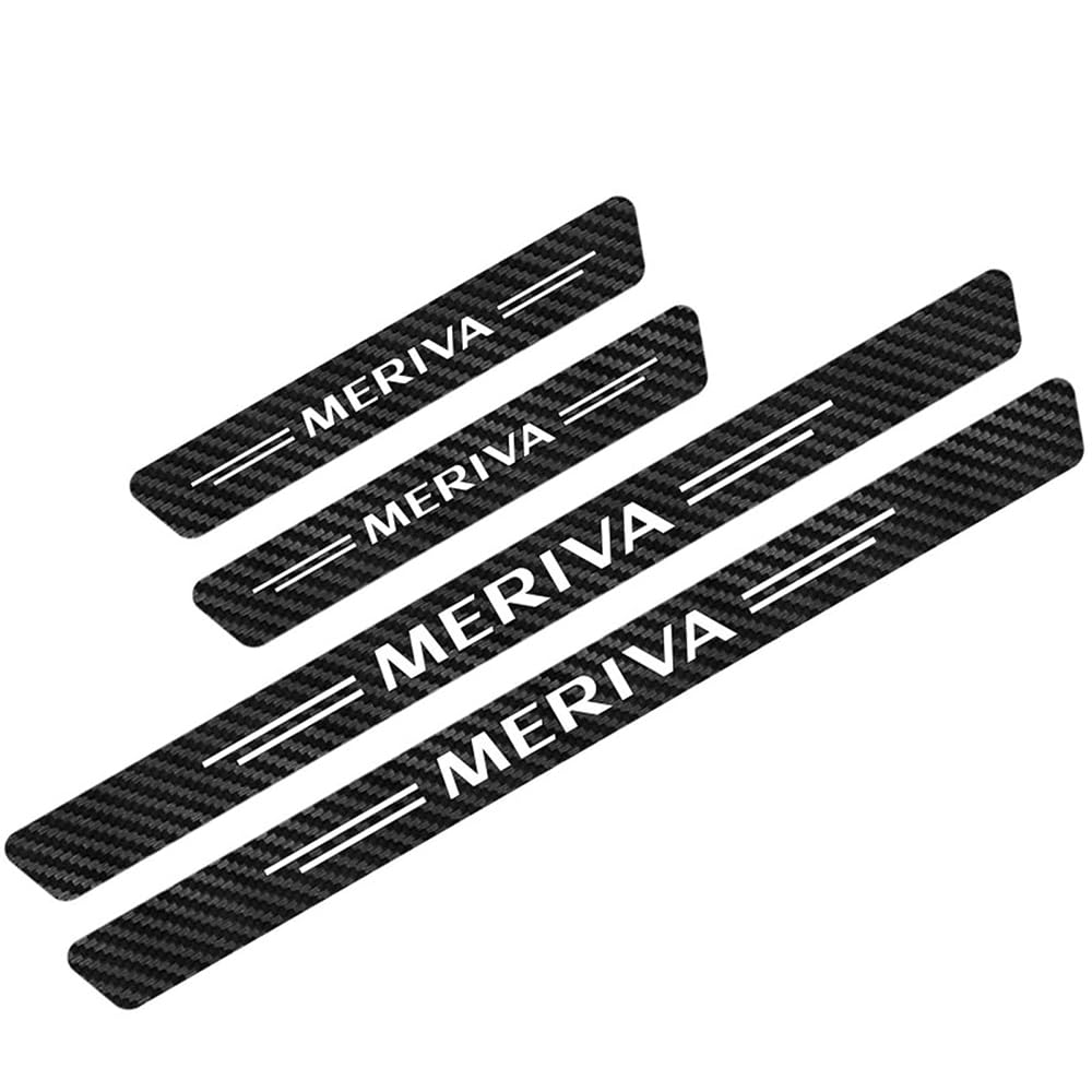 SDYAYFGE 4Pcs Kick Plates Car Door Sill Protector,for Opel Meriva