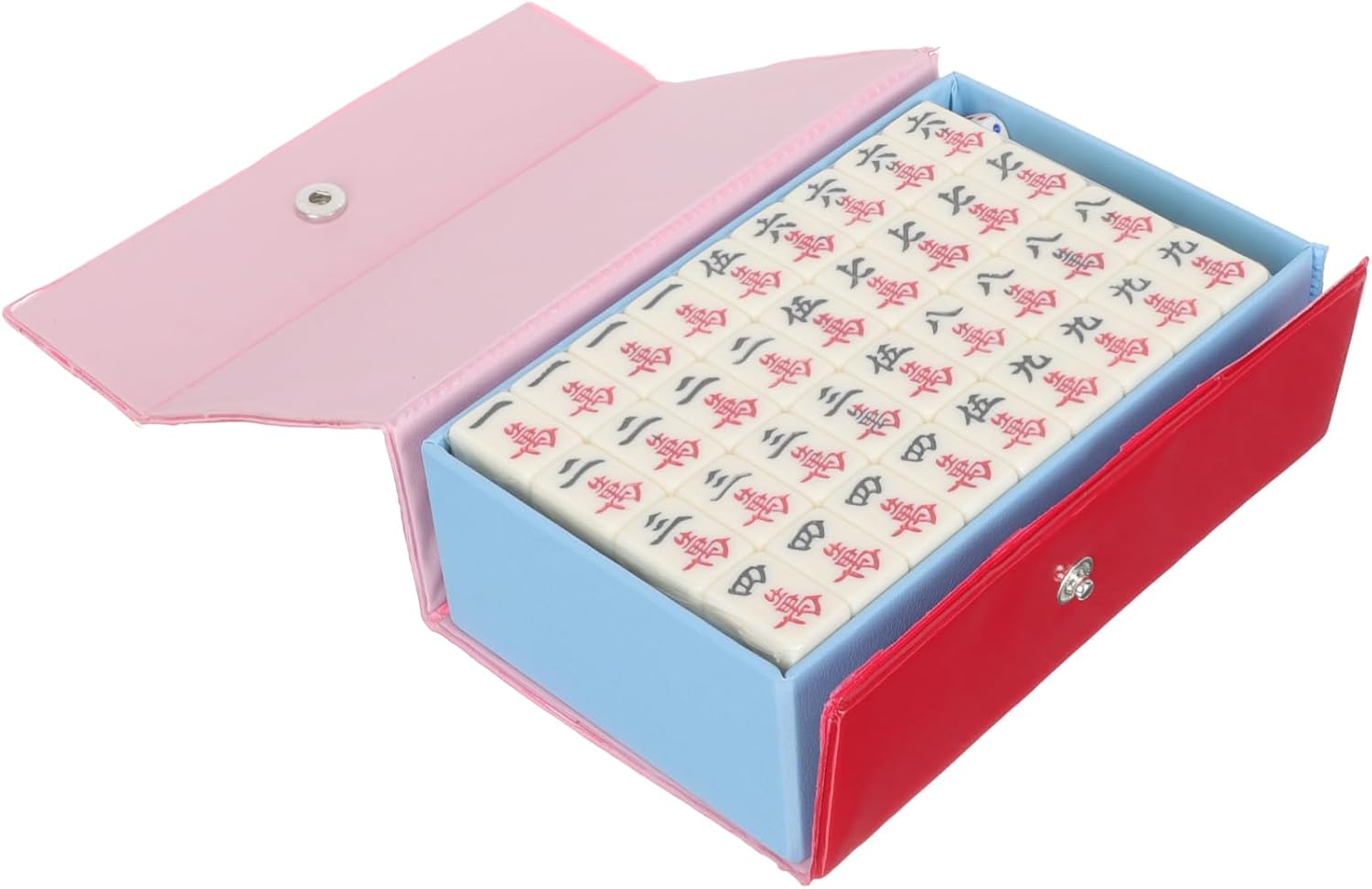 1set Mini Mahjong Set Portable Travel Mahjong Game Complete Accessories Smooth Easy to Clean for Parties and Fun Gatherings Compact Design