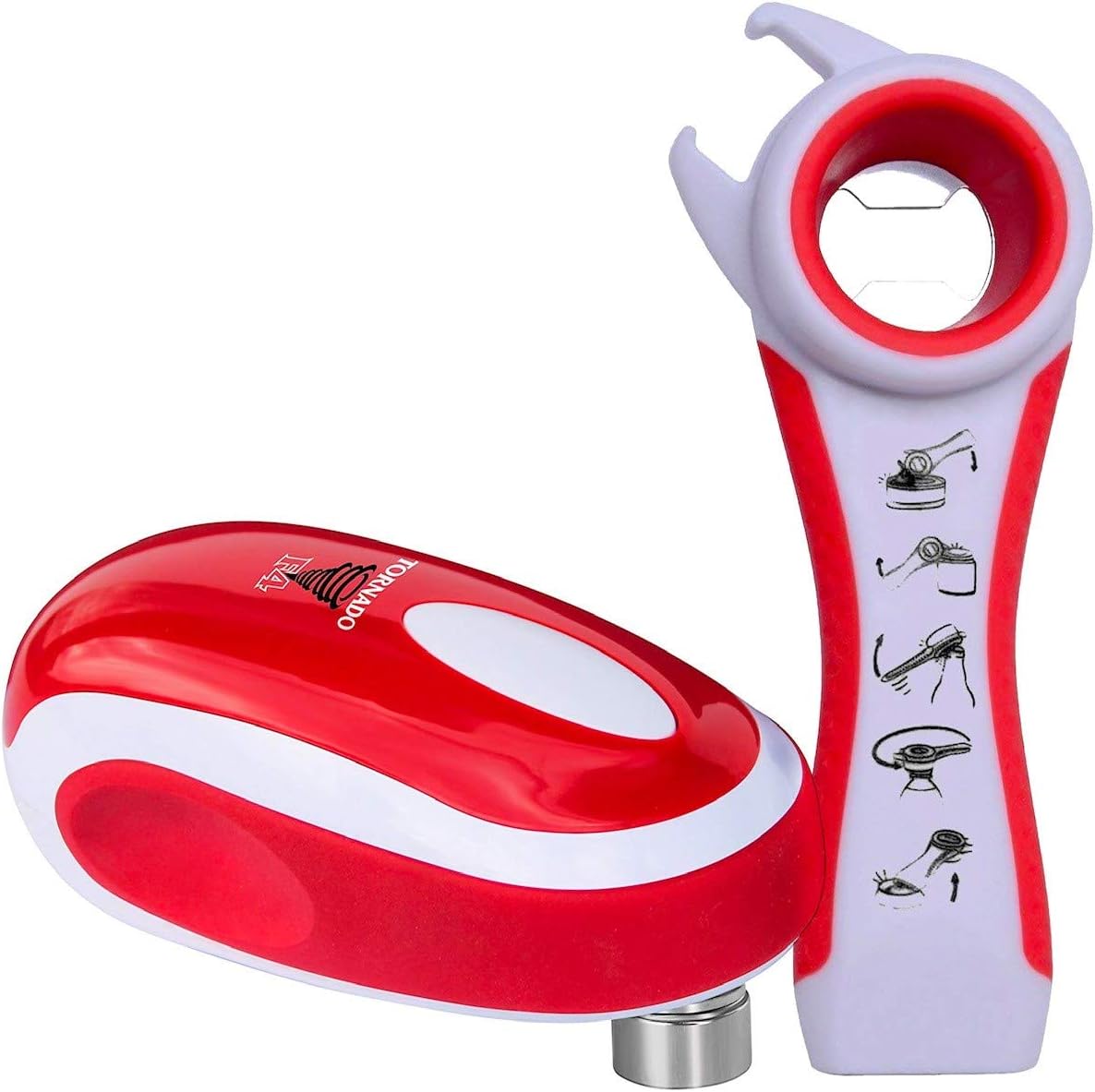 Tornado F4 Red Can Opener & Topper Set New and Improved