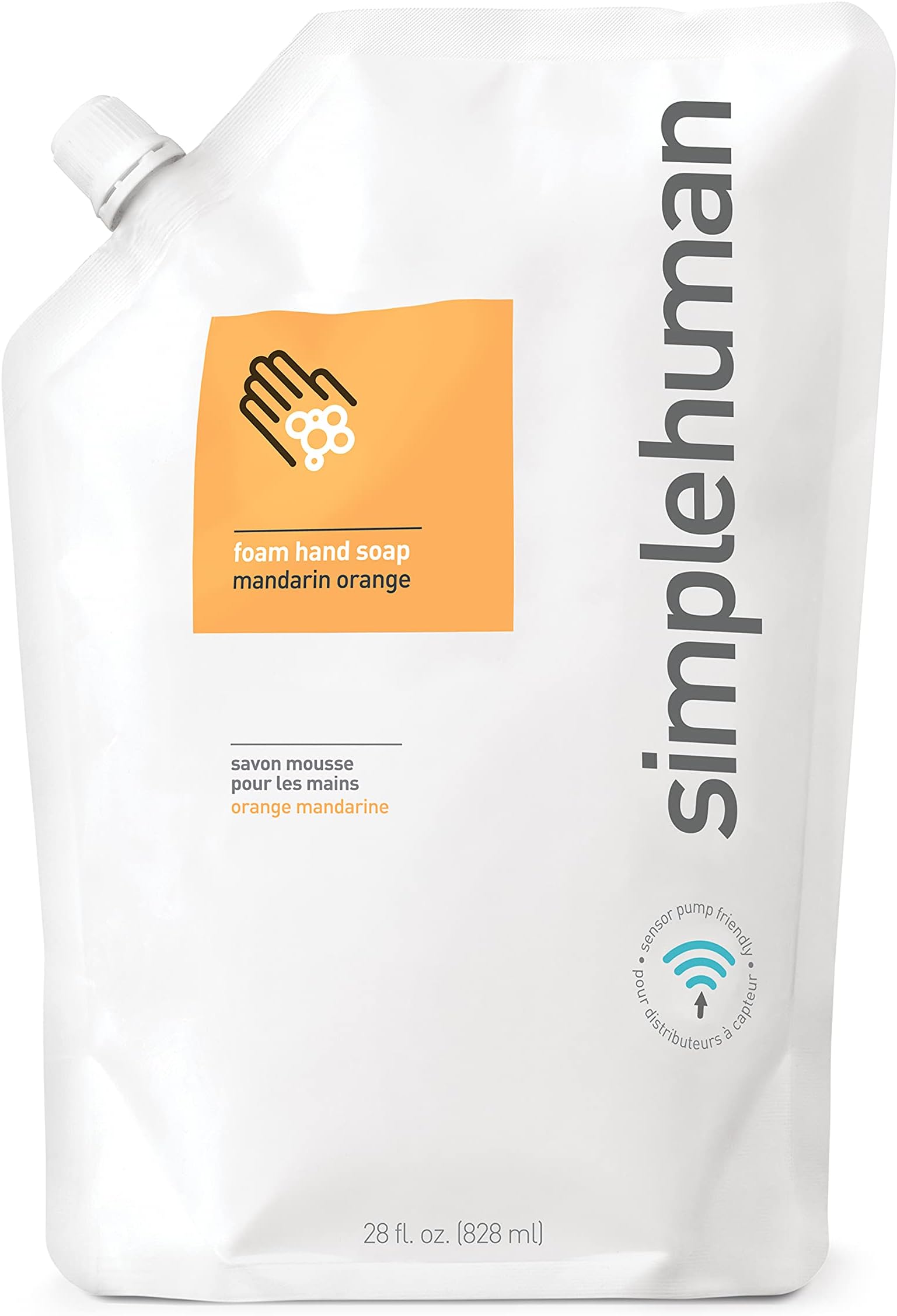 simplehuman Mandarin Orange Foam Hand Soap Refill Pouch, 28 Fl Oz.