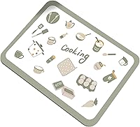 Vista 9 de Tapete de secado de platos con patrón de flores creativas para encimera de cocina, tapete de drenaje súper abosrbente, tapete de café antideslizante