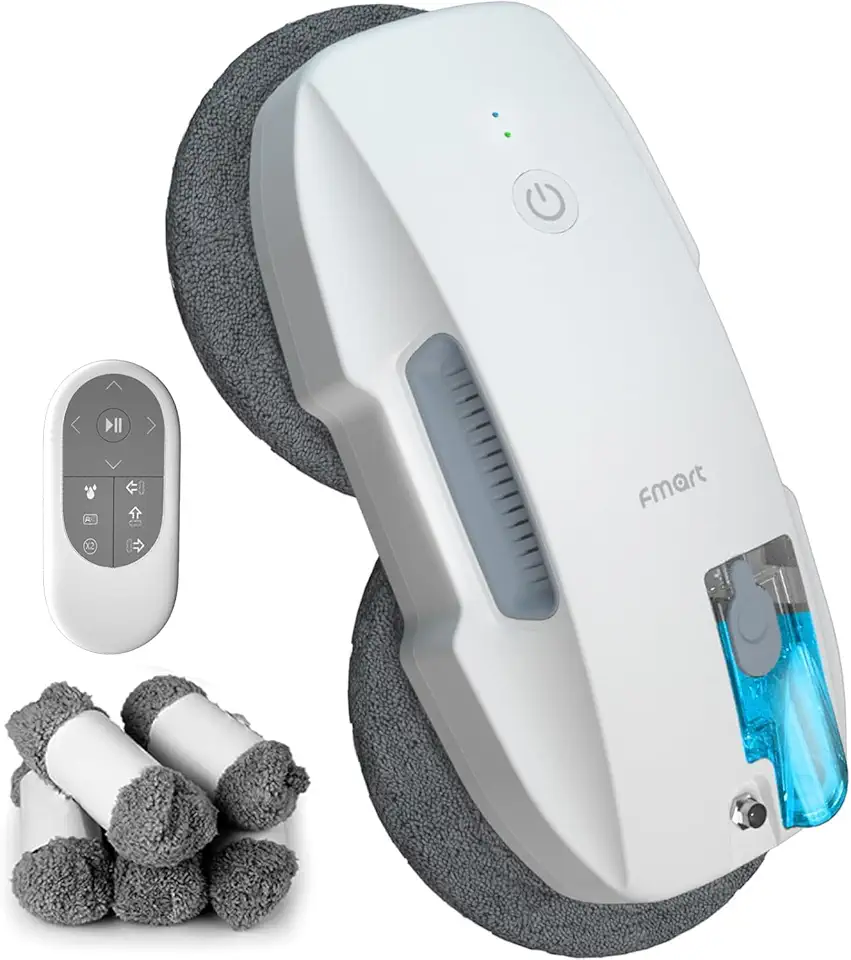 Robô de Limpeza de Janelas FMART T9 Pro, Pulverização Inteligente com Atomização Ultrassônica, 3800PA, Planejamento Inteligente de Rotas com IA, Tecnologia de Detecção de Bordas, Controle Remoto