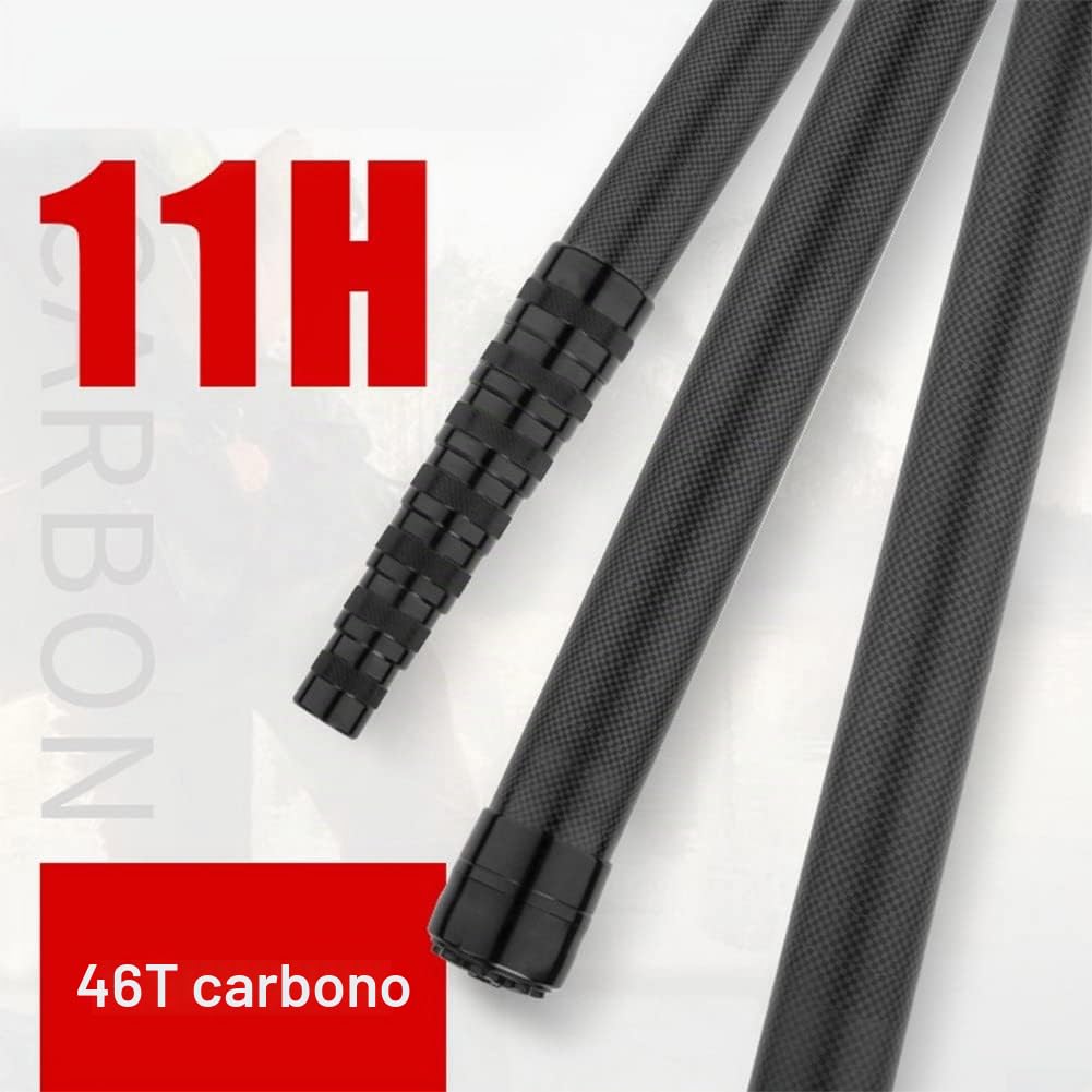 Caña de pescar de carbono, caña telescópica, dinámica, ligera, estable, uso flexible, mango de red de pesca de carpa, accesorios de pesca (3,0 m)