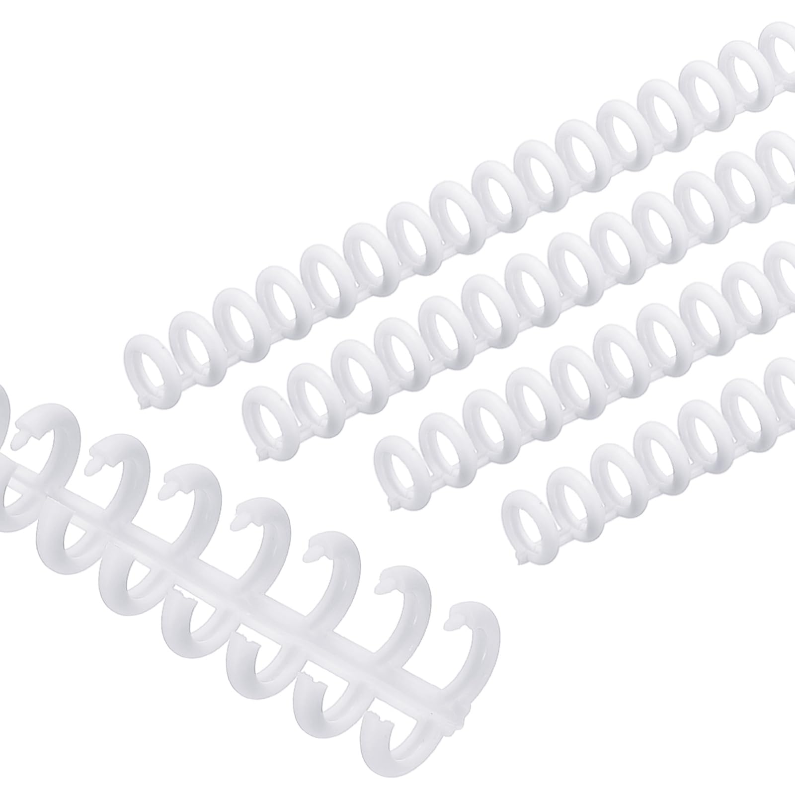 PATIKIL 8.5mm(0.3") Spiral Binder Ring,20 Pcs 30 Rings 25 Sheet Capacity Comb Binding Spines for Binding Paper Sheets Notebook Calendar Picture Album, White