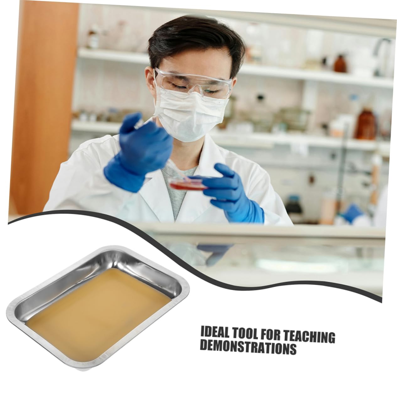 YARNOW Plateau De Dissection en Acier Inoxydable 2 Pièces : Plateau De Dissection Recouvert De Cire pour La Recherche Scientifique, Médicale Et Anatomique – Idéal pour Les Écoles Et Les