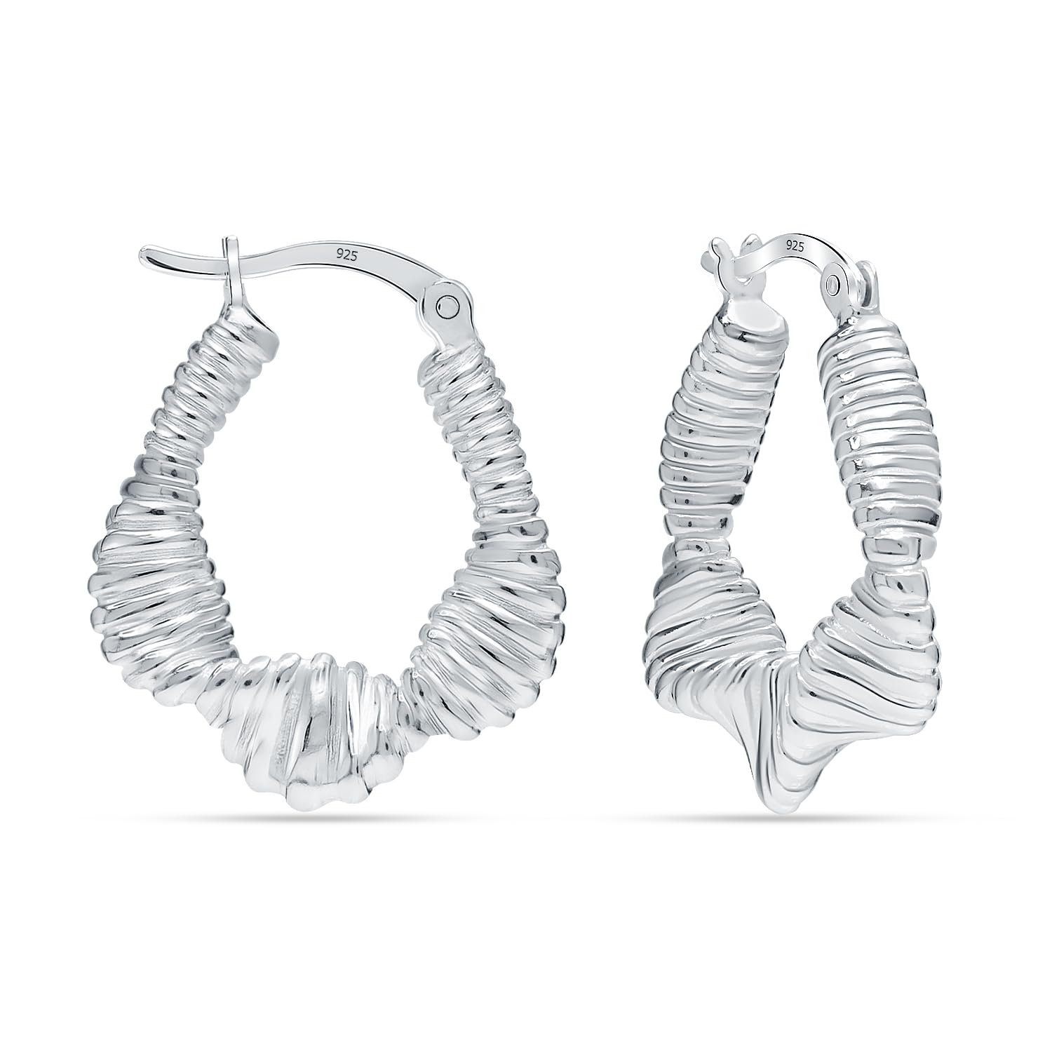 LeCalla Orecchini A Cerchio In Argento 925, Design Ispirato All'Italia, Leggeri E Ipoallergenici, 22 Mm