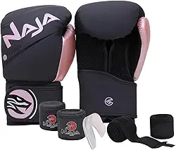 Kit Boxe/Muay Thai Naja Extreme + Par de Luvas + Protetor Bucal + Bandagem 3,5M