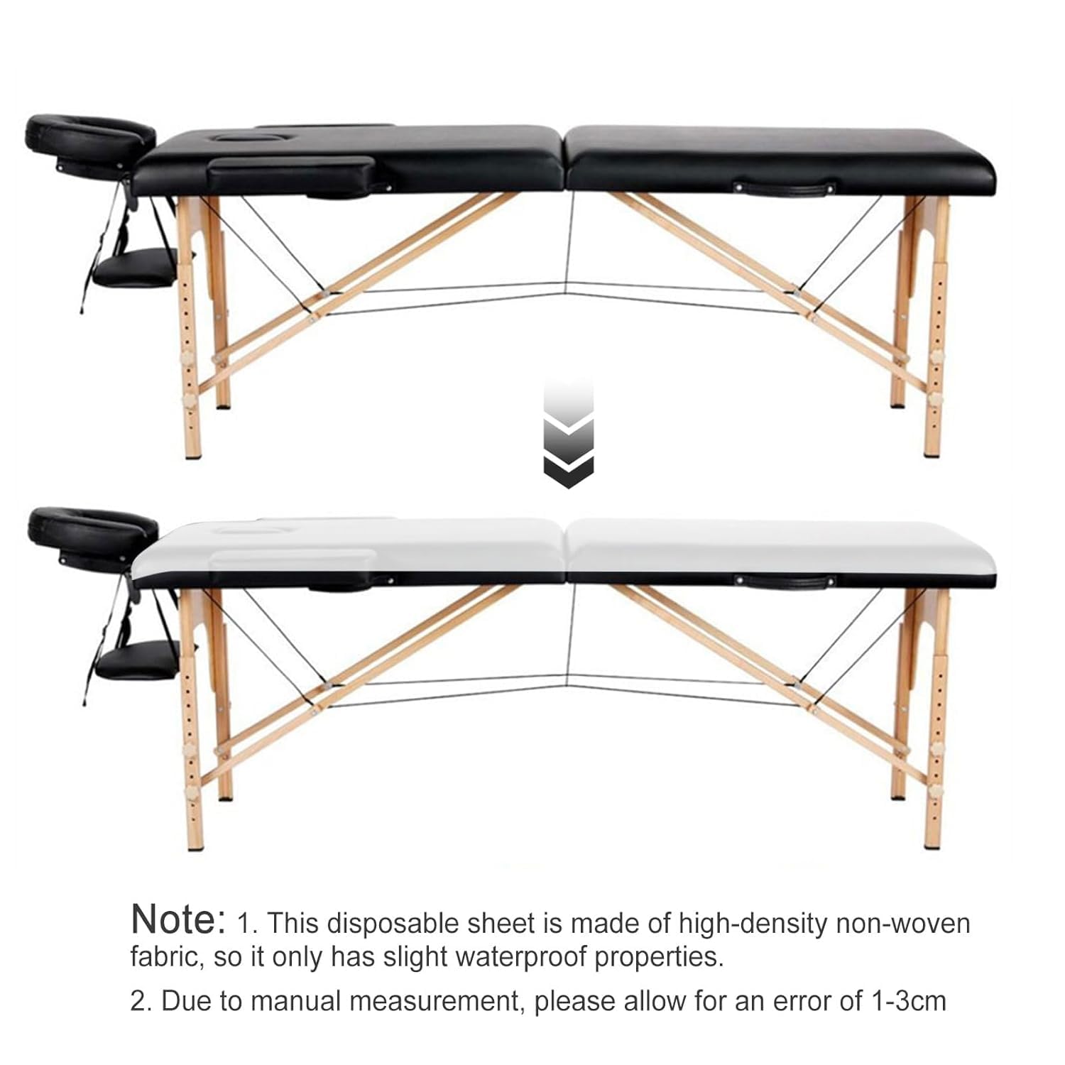 100 Stück Einweg Massageliegen Auflage Einweg Bettlaken Hautfreundliche Einweg Massagetisch Bettlaken Vliesstoff Massageliegen Auflagen für Spa Tattoo Salon 80 x 180cm (Weiß)