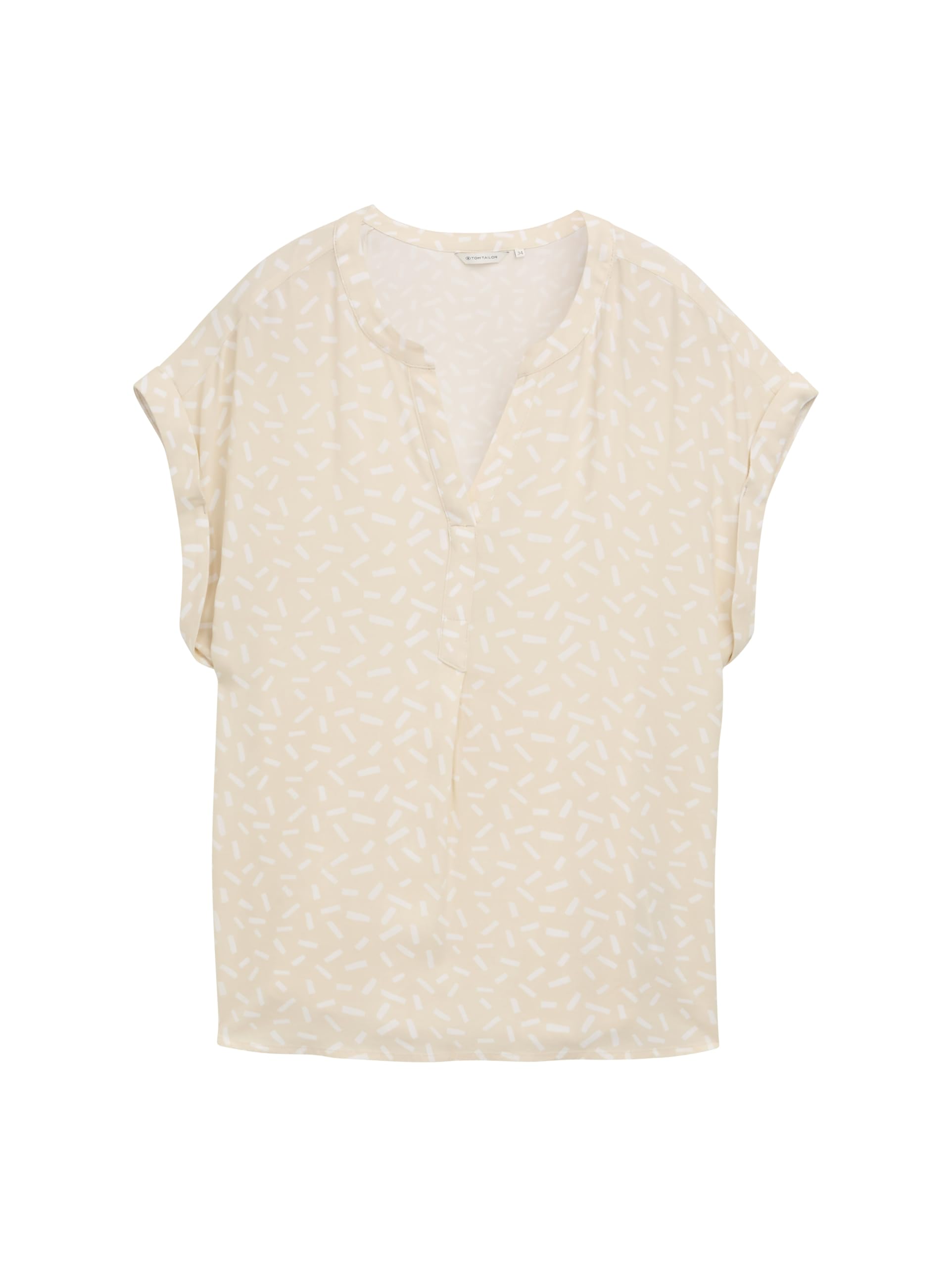 TOM TAILOR Women's Blouse, 38313 - Champagne Offwhite Minimal, 10