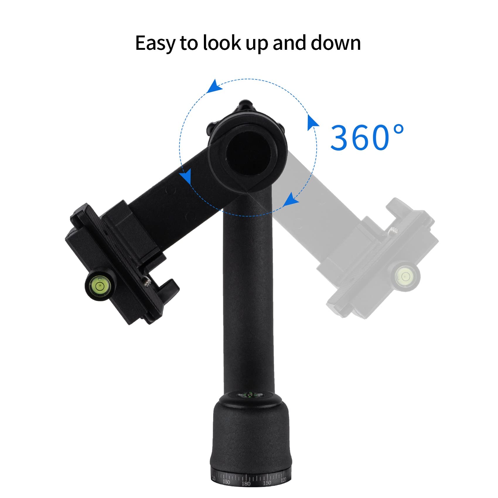 Selens Tête de trépied professionnelle en métal robuste panoramique 360° pour appareil photo numérique DSLR