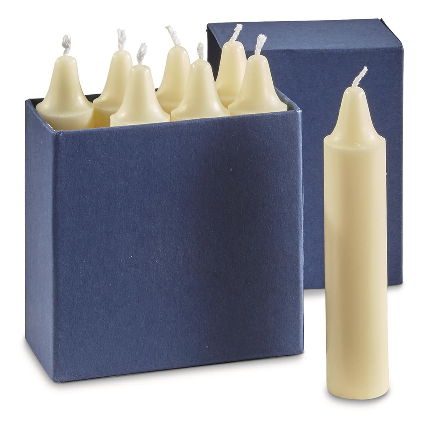 HQ ISSUE Swiss Military Surplus Dripless Candles, 8 Pack, New