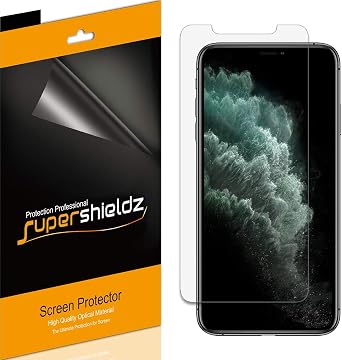 Supershieldz 6 Pack Designed for iPhone 11 Pro, iPhone X/Xs 5.8 inch Screen Protector, High Definition Clear Shield PET