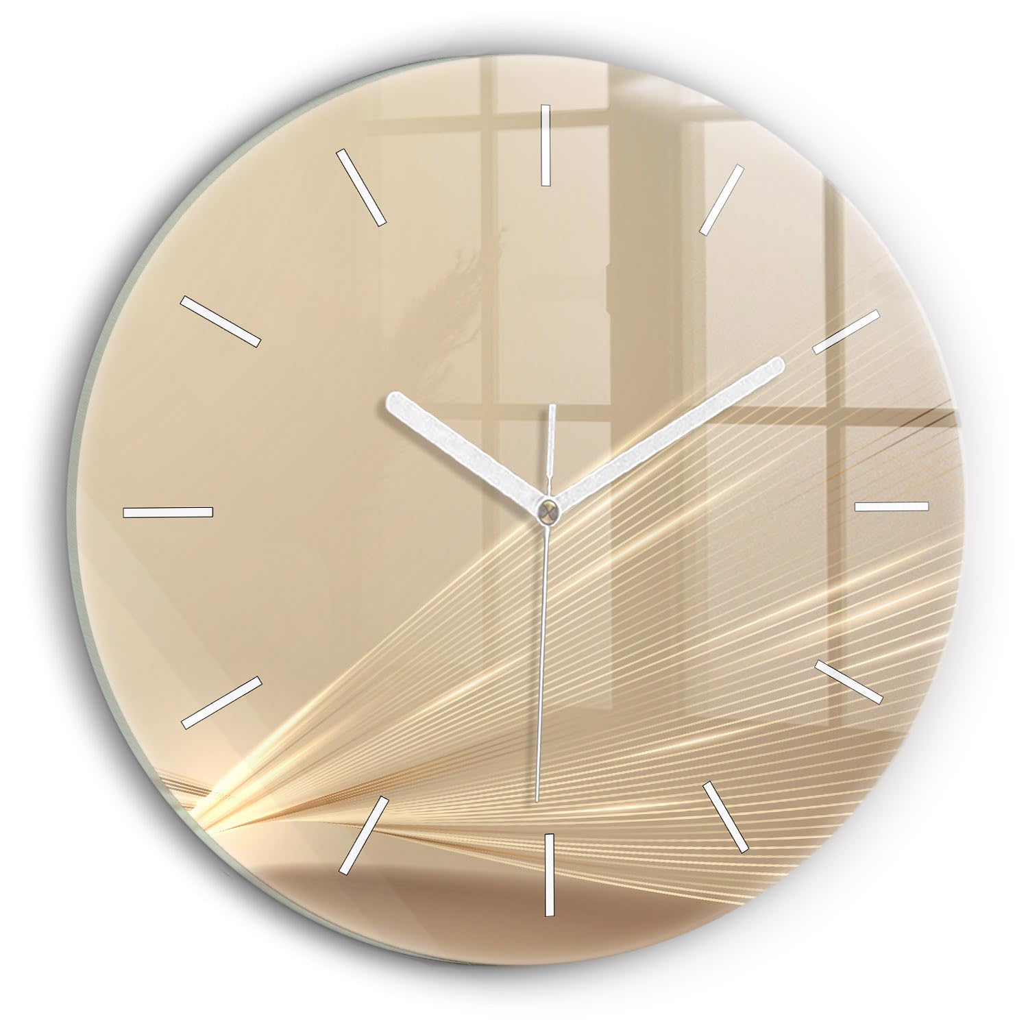 Horloge en verre moderne Wallfluent sublimez votre salon avec une lumière abstraite