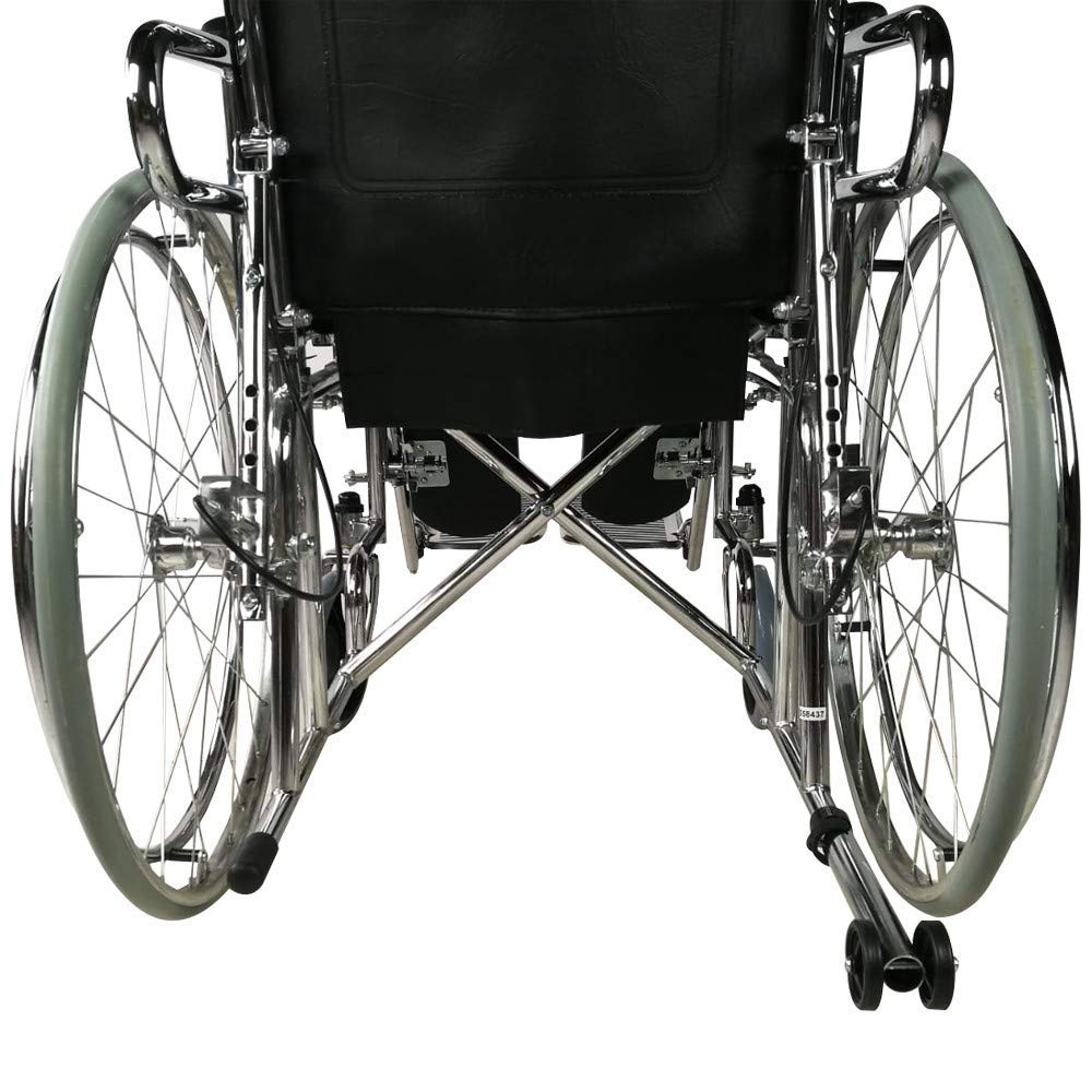 Mobiclinic®, Silla de Ruedas Plegable, Autopropulsable, Obelisco, Freno en Manetas, Respaldo Reclinable, Reposapiés y Reposabrazos Extraíbles, Asiento 46 cm, Ultraligera, Negro