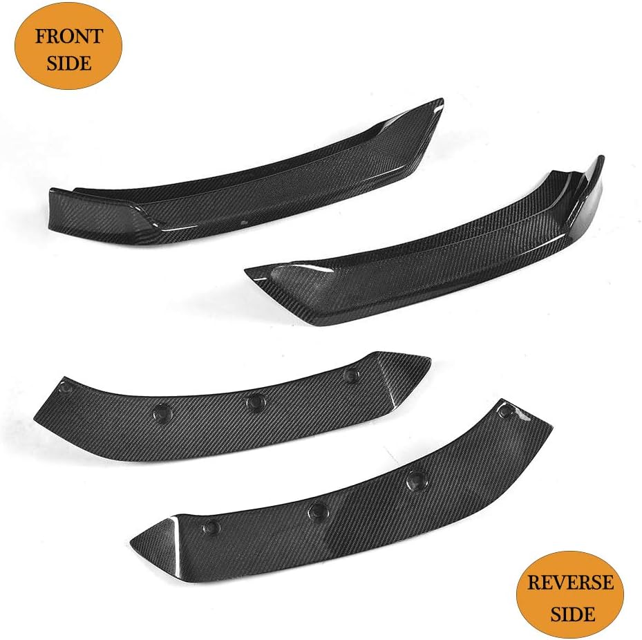 MCARCAR KITCarbon Fiber Front Splitter fits Maserati Levante Base S Sport Utility 4Door 2016-2018 Customized Carbon Fiber CF Moulding Upper Spoiler Winglets Vents Cover Flaps
