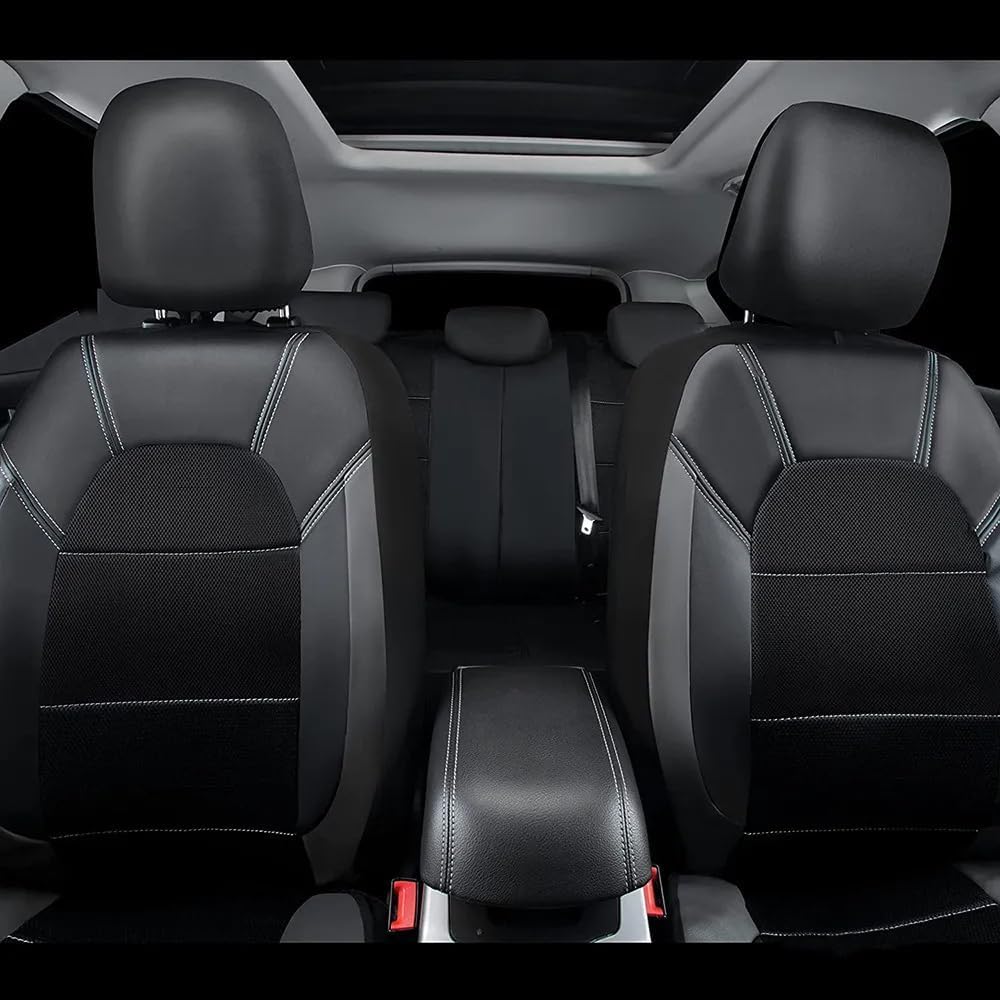 ACRUZ 9 Piezas Fundas Asientos Coche para Hyundai ix55 3.0 V6 CRDi, Transpirable Juego Completo Accesorios de Asiento de Coche,B-Grey