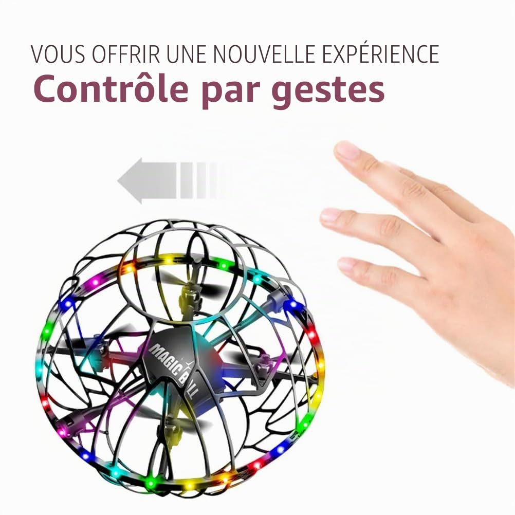 Drone rc pour compétition de Football, WiFi FPV, Maintien de la Pression d'air, hélicoptère à Induction Infrarouge, Ballon Volant rc, Jouets, Cadeaux,Noir,Triple Battery