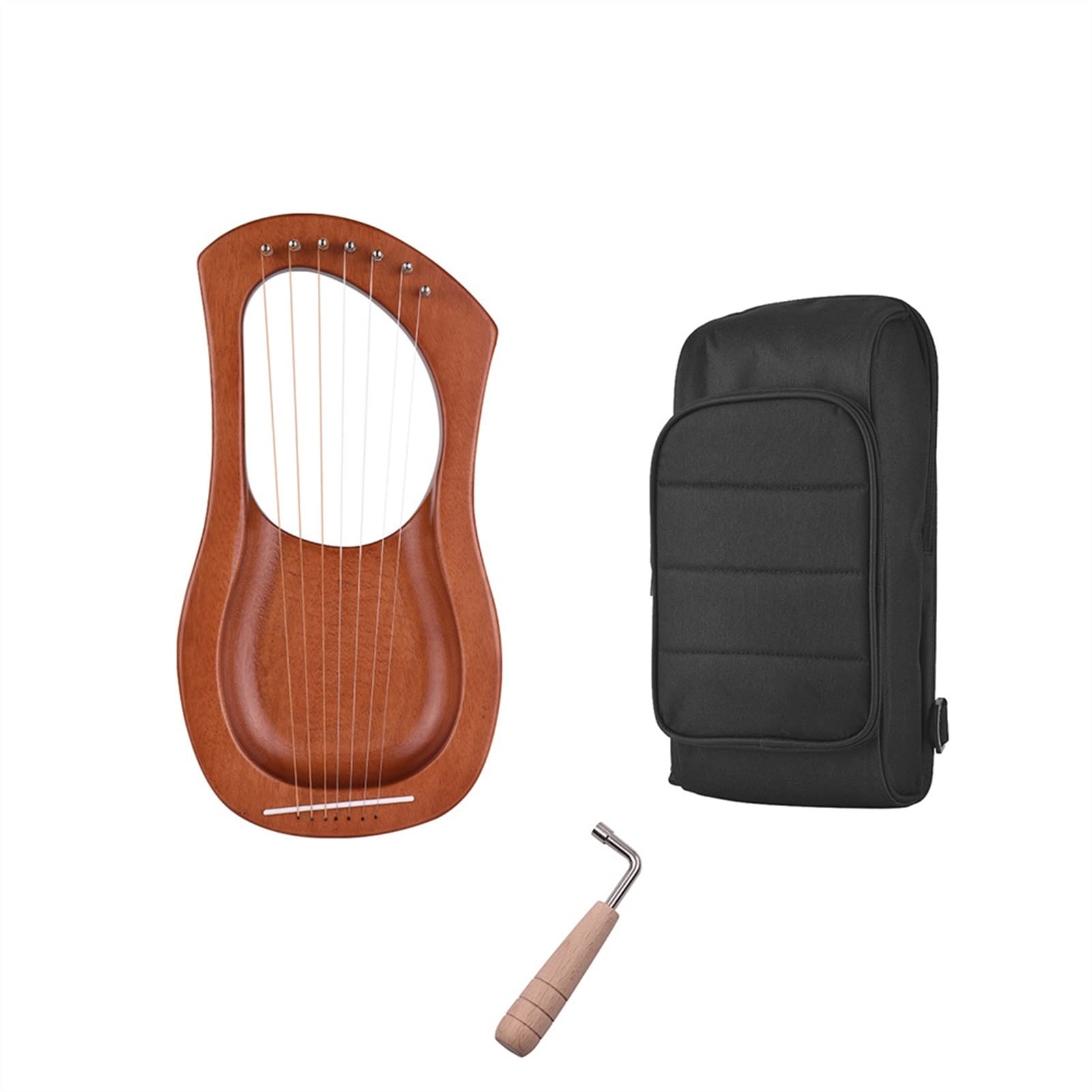 7-strunowa drewniana lira harfa struny z litego drewna brzozowego instrument strunowy z torbą do przenoszenia instrumenty harfowe,Harfa