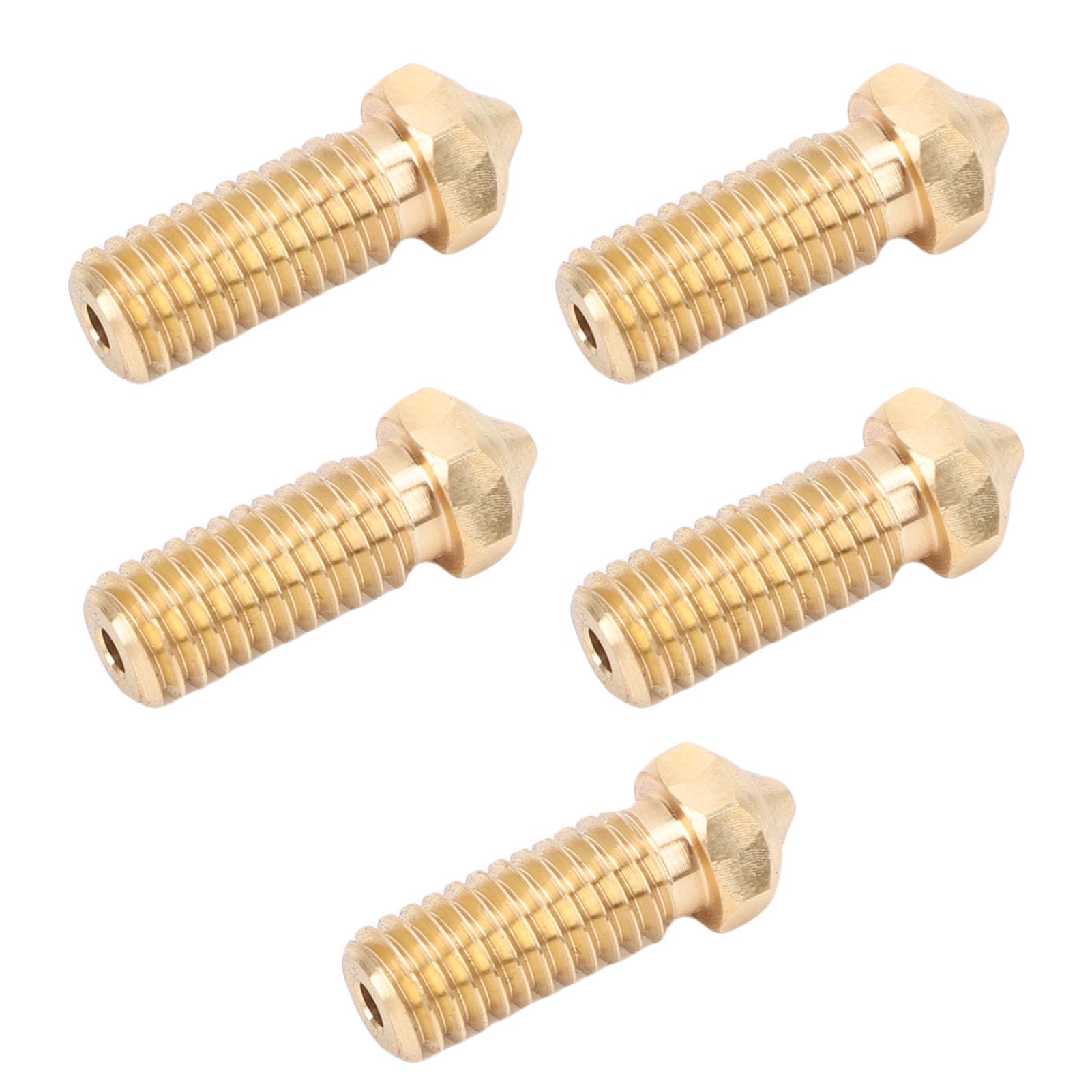 5Pcs 0.6mm Brass 3D Printer Nozzles Kit High Temp Resistants Hotend Extruder Nozzles for QiDi X Smart 3 X Plus 3