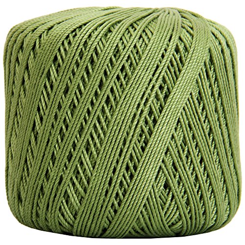 Image of ThreadArt 100% Cotton Crochet Thread Size 3, Avocado 10 | Soft pure cotton crochet thread for lace, doilies, amigurumi and crafts. Smooth finish with crisp stitch definition.