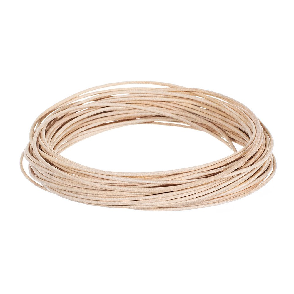KONMAY Cordon En Cuir Véritable Pour Tressage, Rond, 1,5 Mm