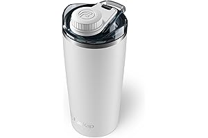 Flaskap Freepour 22oz Travel Tumbler, Bright White