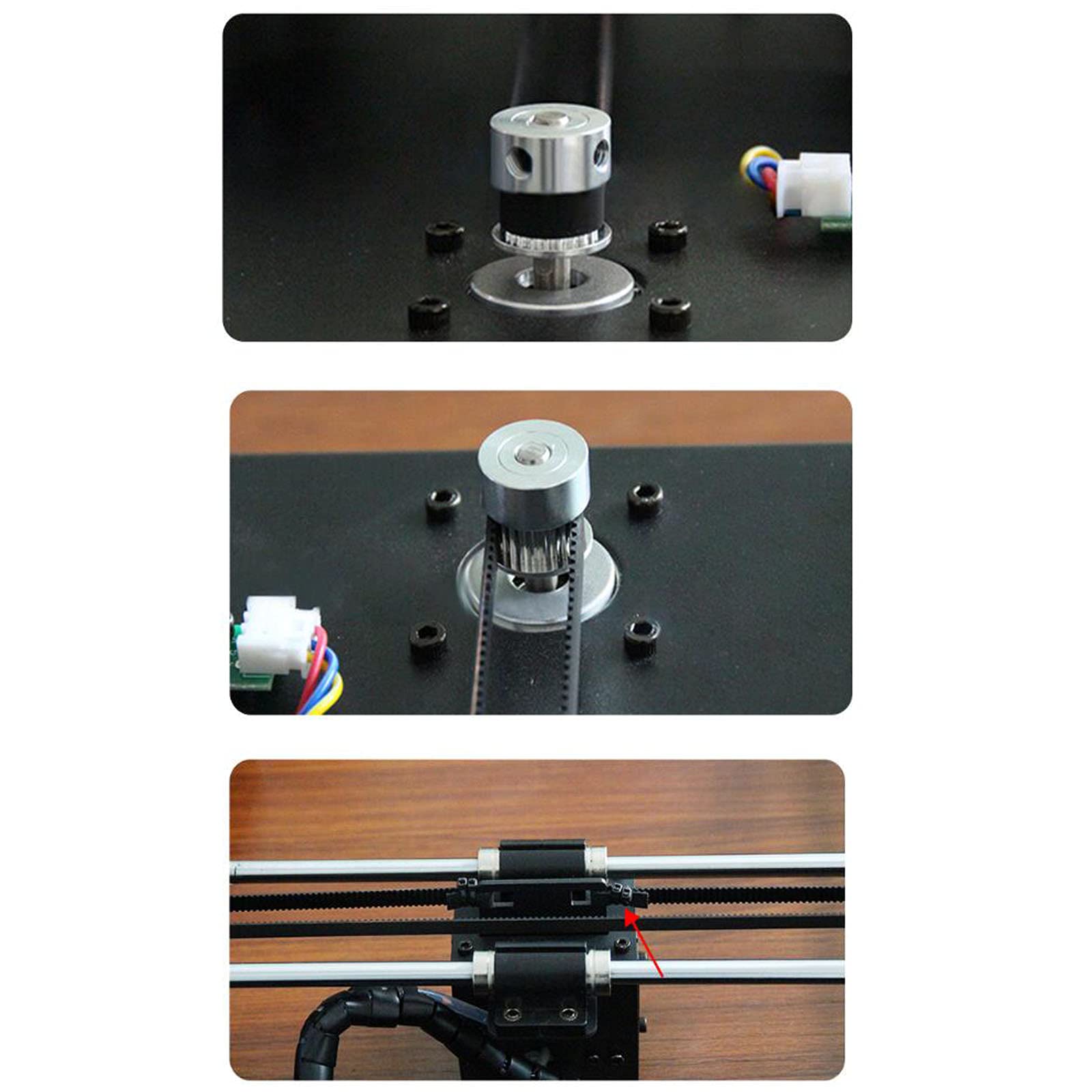 GT2 Poleas de Correa Sincronizadas 20 Dientes Aluminio 8 mm Diámetro 6 mm Ancho Impresora 3D CNC