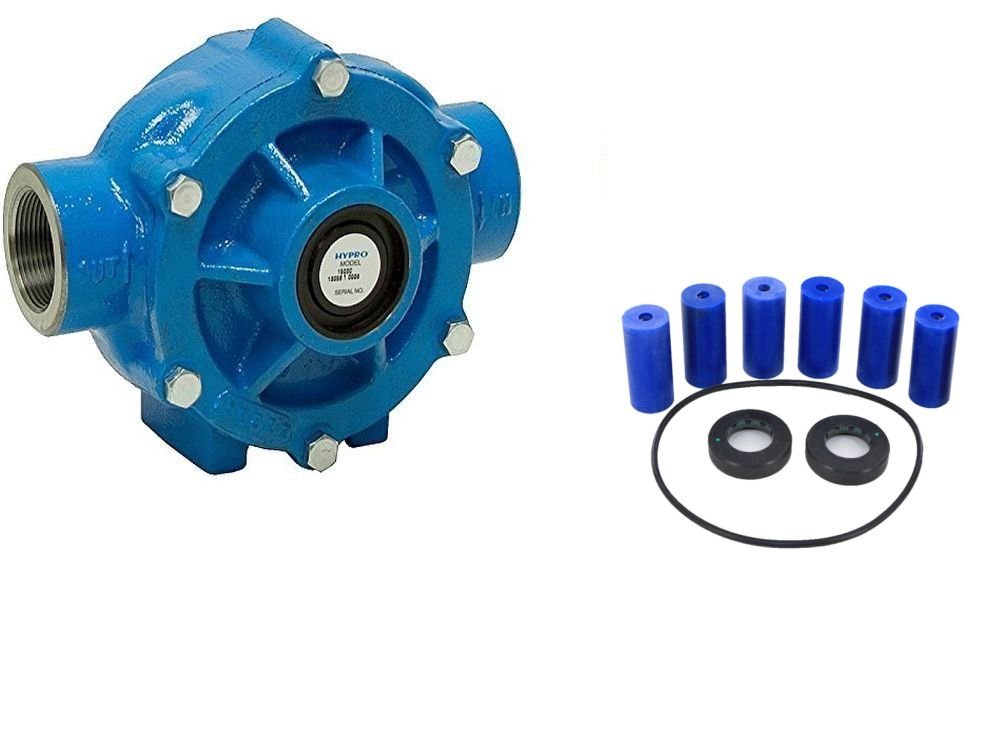 Hypro 1502C-R Roller Pump with 3430-0387 Repair Kit - Reverse Rotation (Bundle, 2 Items)