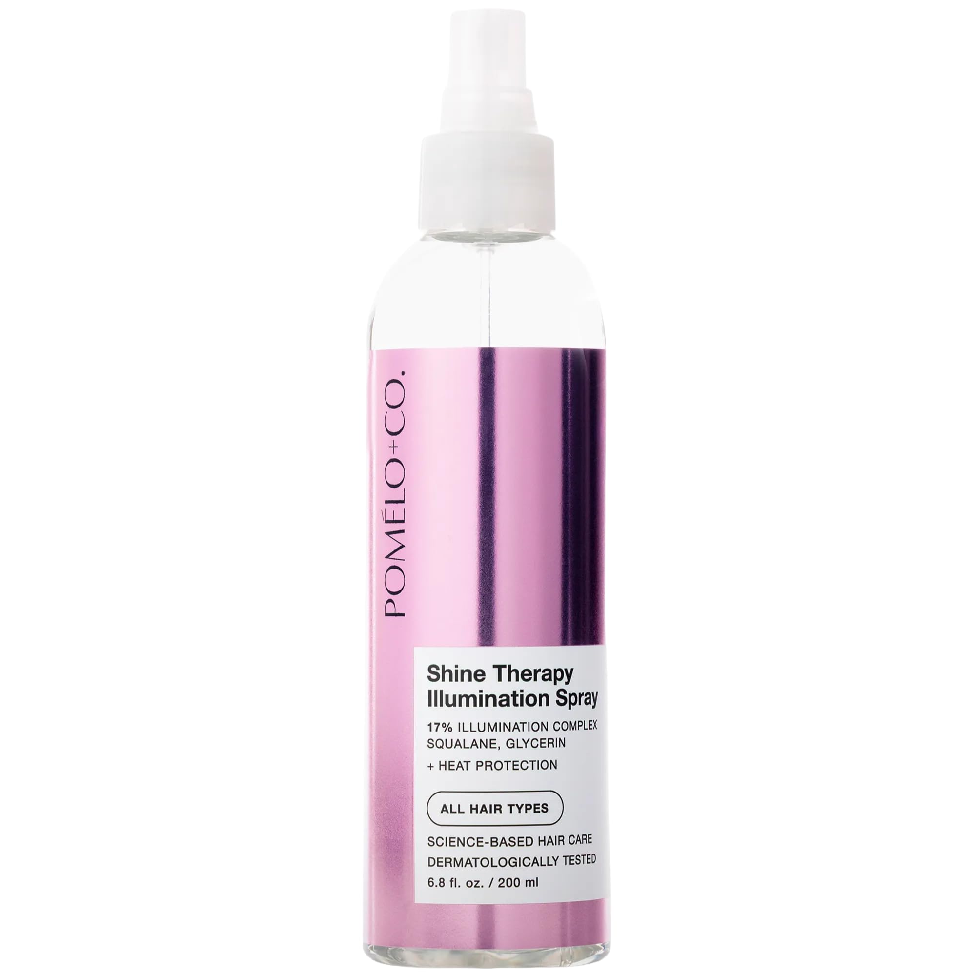 Pomélo+Co Spray con complesso illuminante al 17% per capelli nutriti, idratati e morbidi - con protezione termica/trattamento per capelli secchi/Shine Therapy Spray 200 ml