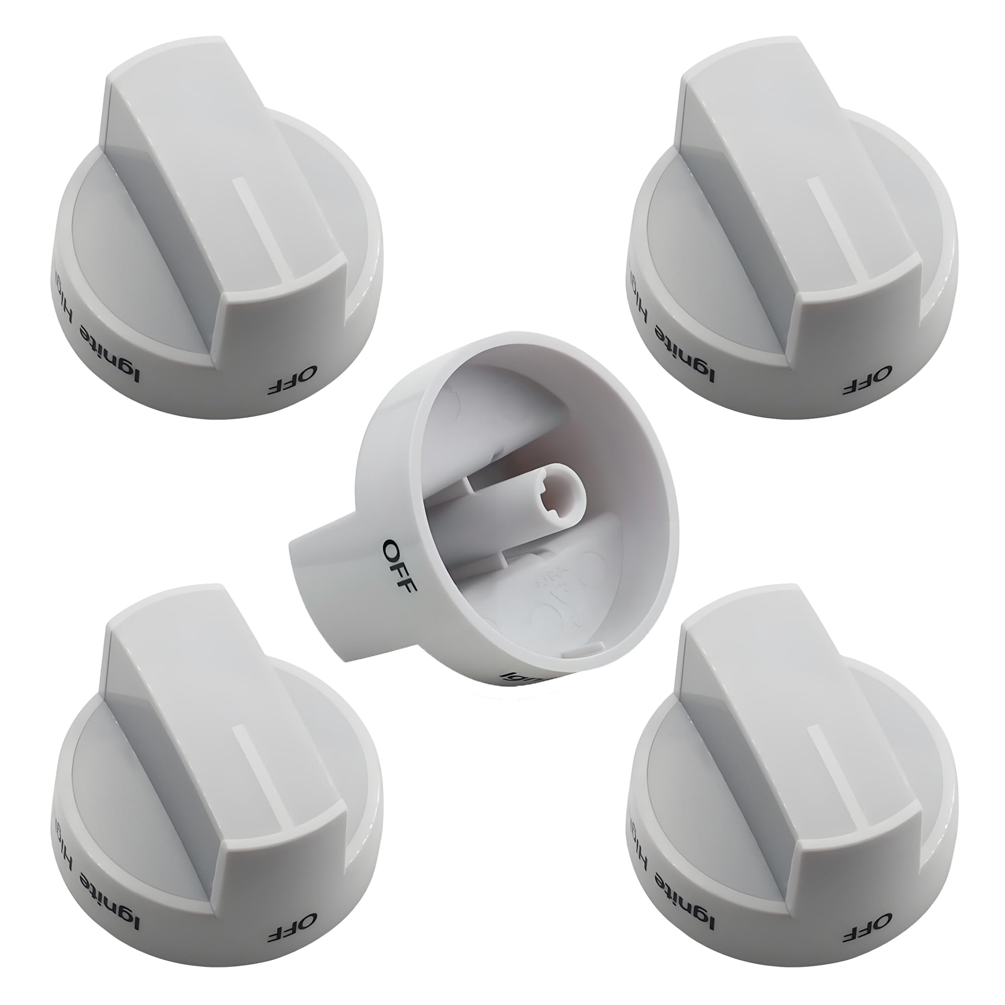 W10339443 Stove Knobs Compatible with Whirlpool Gas Range Oven - 5 Pack
