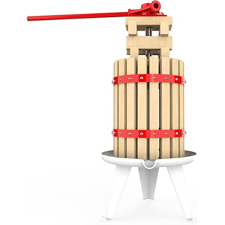 1.6 Gallon Grape Press - Manual Fruit Wine Crusher for Easy Juice Extraction