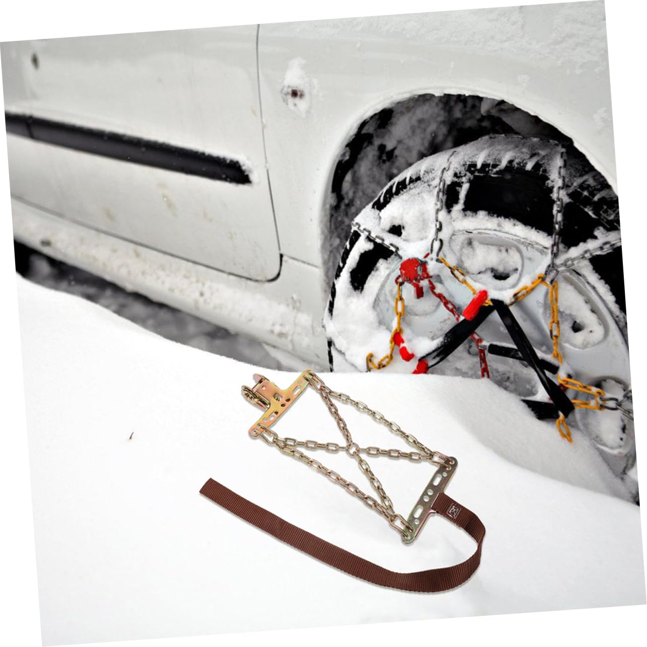 Chaînes à Neige 2 Pièces Antidérapantes en Acier pour Voiture