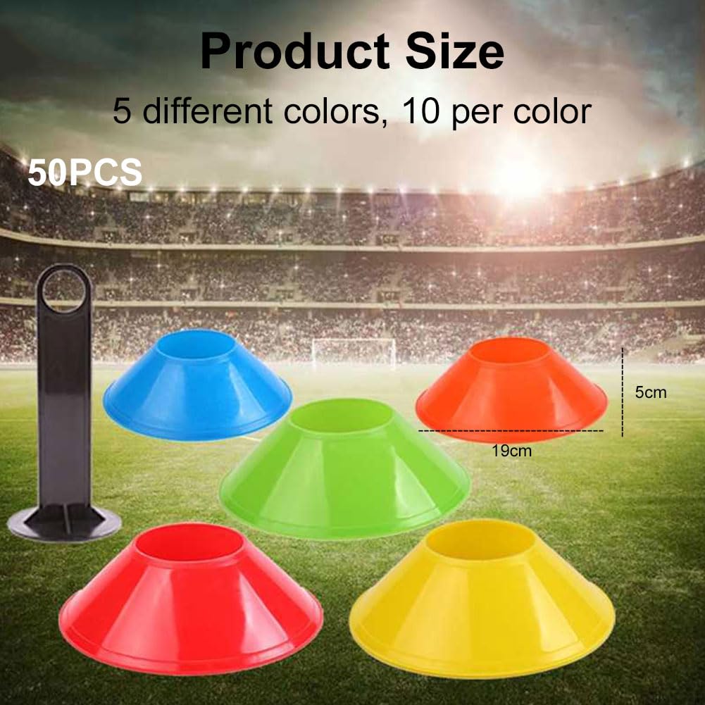 Plots de Marquage pour Football,Plots de Délimitation,Plots Entrainement,Marquage Cônes,Disques d'Entraînement,Cones de Sport pour Délimitation,Plots pour Délimitation Entraînement Football
