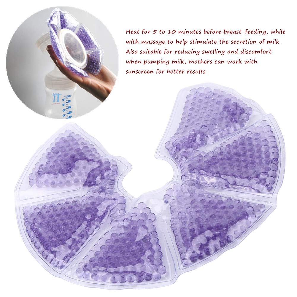 Akozon Coussin de Thérapie Mammaire 3 en 1 Réutilisable pour les Mères Qui Allaitent - 2 Pièces - Utilisation Chaude et Froide, Améliore la Production de Lait, Réduit