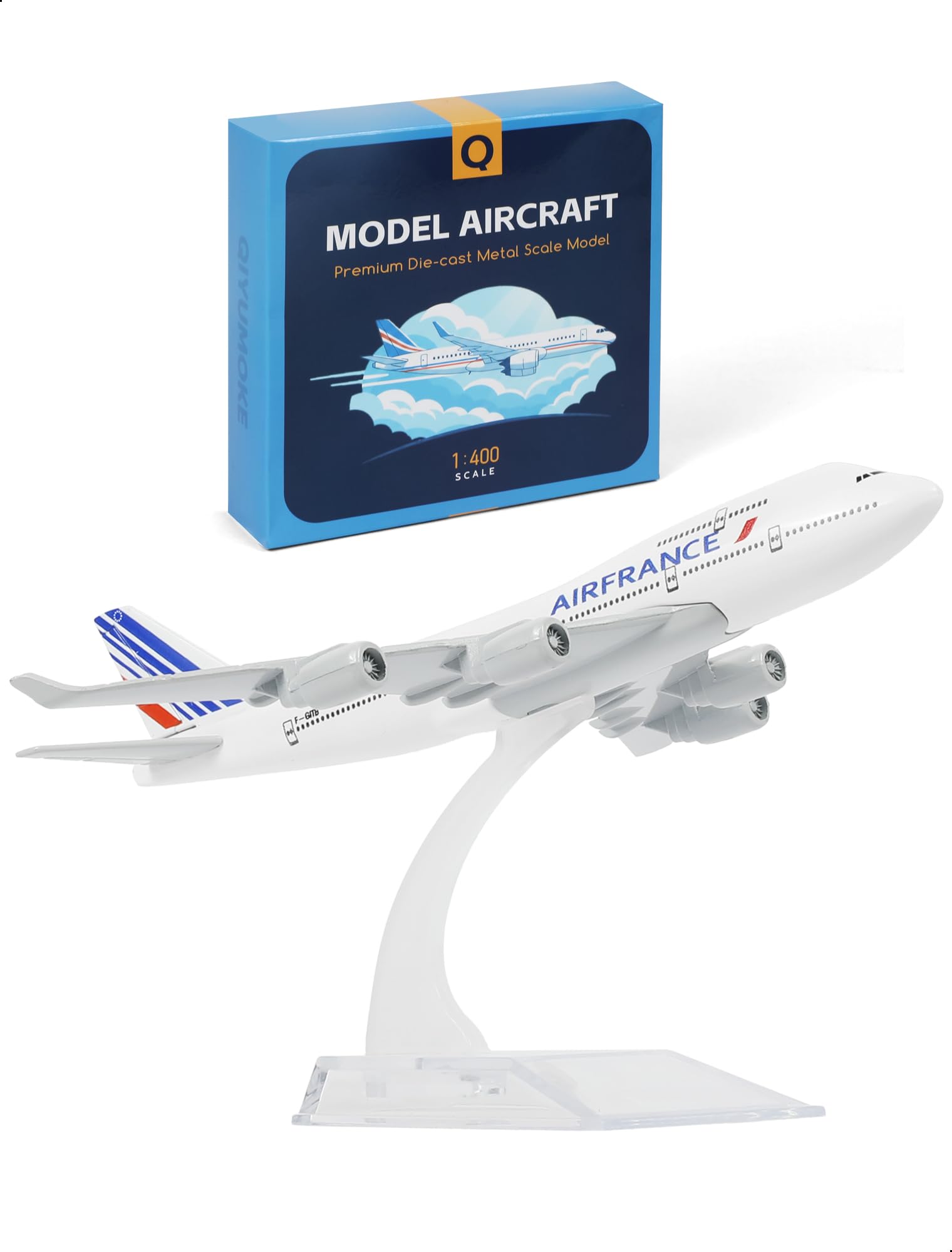 Amazon | QIYUMOKE 1/400 エールフランス航空 ボーイング747 飛行機