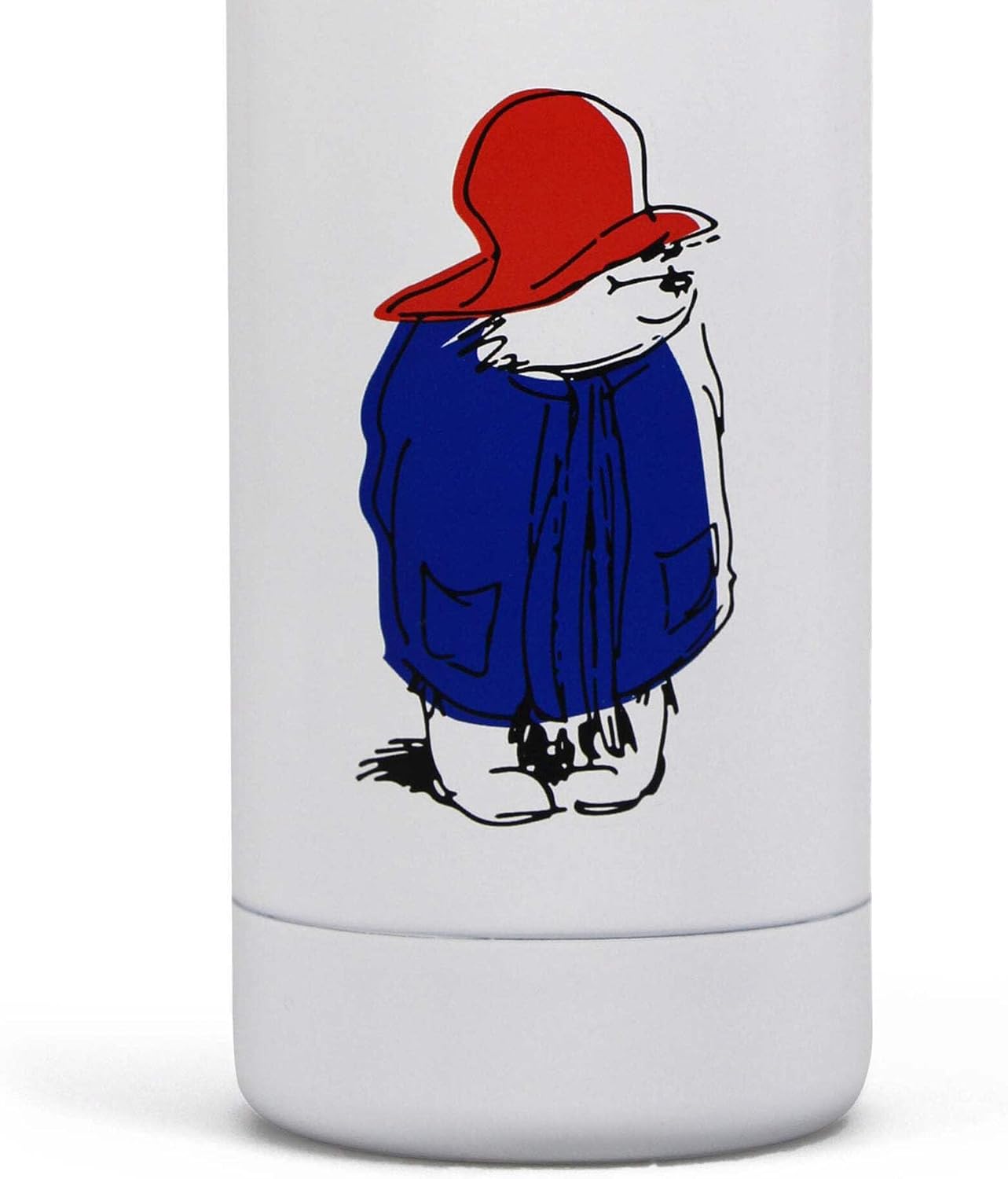 Half Moon Bay Travel Water Bottle Tumbler With Screw On Cap, 13.5 Oz Double Walled Stainless Steel, Iconic Paddington Bear