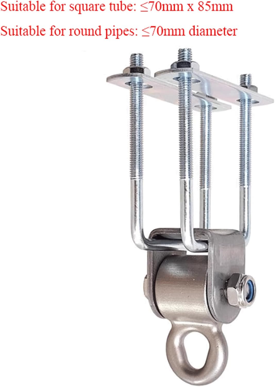 Hammock Hooks，Swing Hooks Heavy Duty， Swing Hook Heavy Duty Swing Hooks Eye Bolt Hook Load-Bearing Swing Accessories Double Bearing Swing Buckle for Square and Round Tube(70 mm)