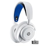 SteelSeries Arctis Nova 7P Wireless Multi-Platform Gaming Headset — Neodymium Magnetic Drivers — 2&period;4GHz &plus; Bluetooth — 38Hr USB-C Battery — Gen2 AI Mic — PlayStation&comma; PC&comma; Switch&comma; VR&comma; Mobile - White