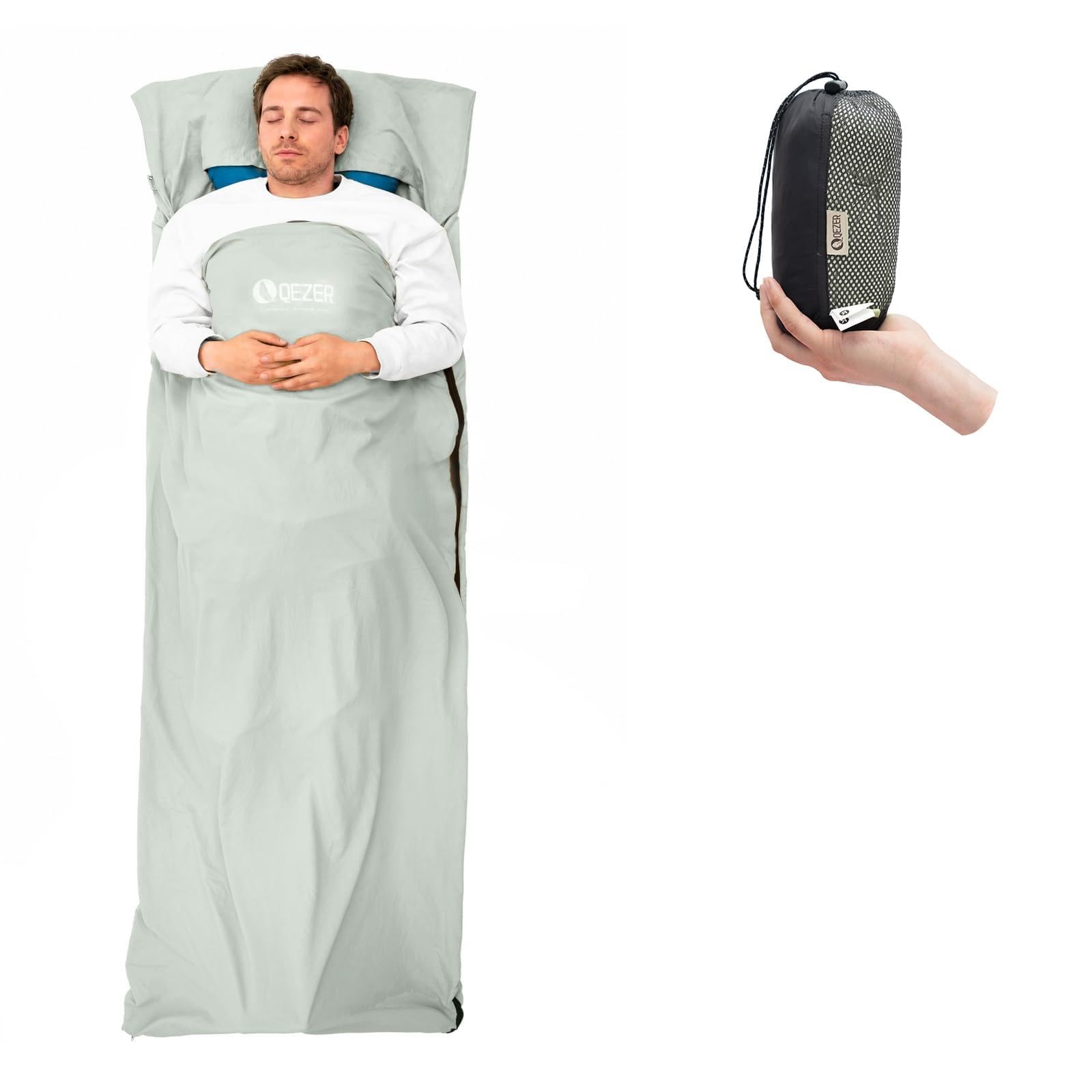 Saco Sabana, Saco de Dormir Compacto de Secado rápido para mochileros, Camping, hoteles y albergues
