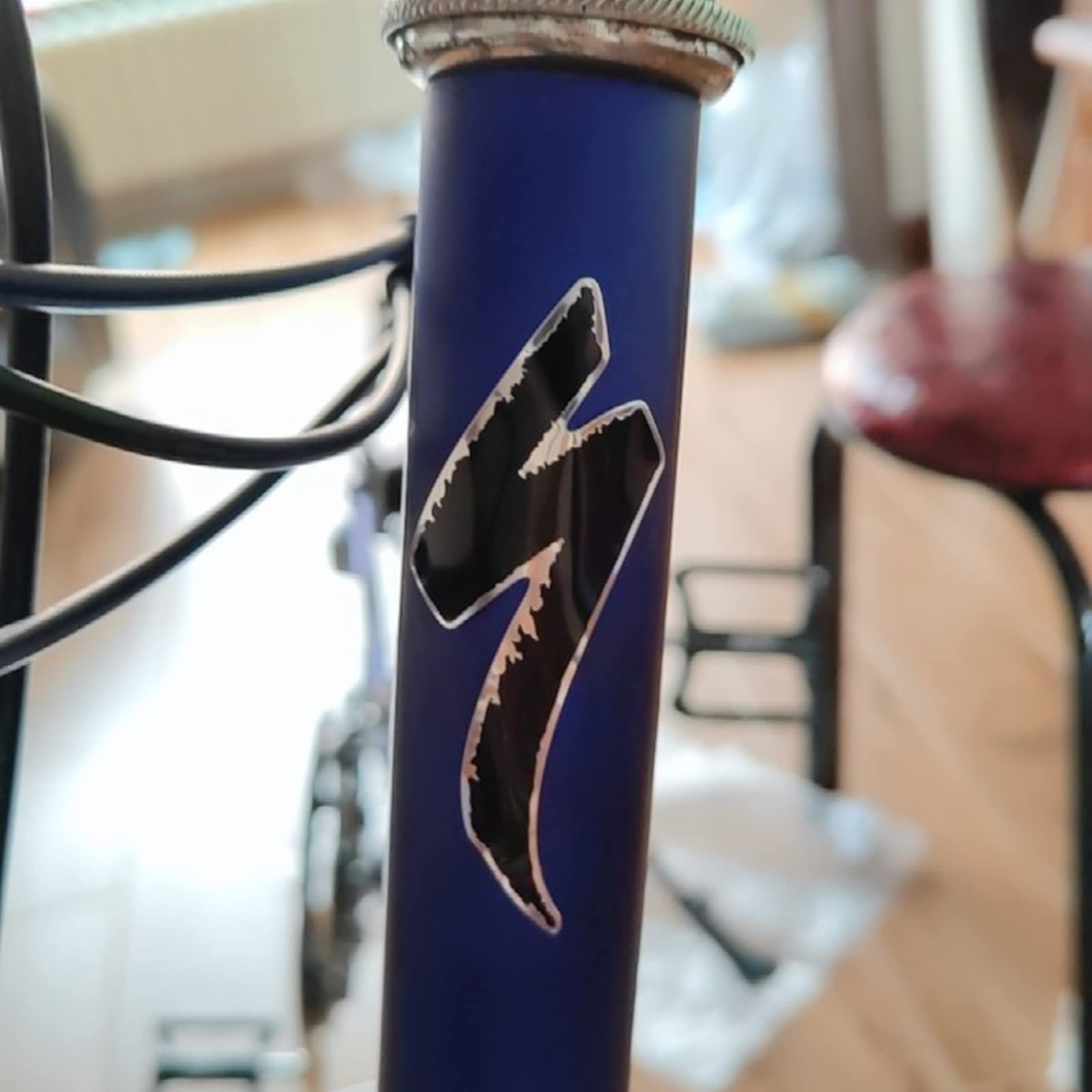 MTB Bike Head Badge Decals Stickers BMX Składana rama roweru Naklejka (S-Works (czarna))