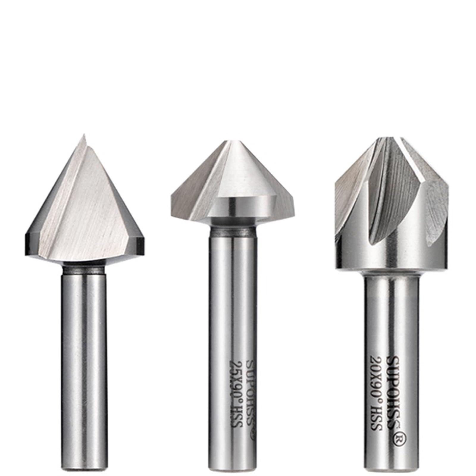 1Pcs 4.5-60mm HSS M2 Countersink Drill Bit 1/3/6/8 Flutes 60/90/120 Degree Chamfering Cutter(14mm(90 Degree))