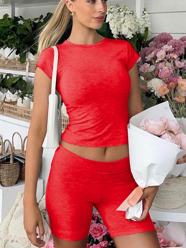 Image of Nimsruc Two Piece Lounge Sets For Women short sets