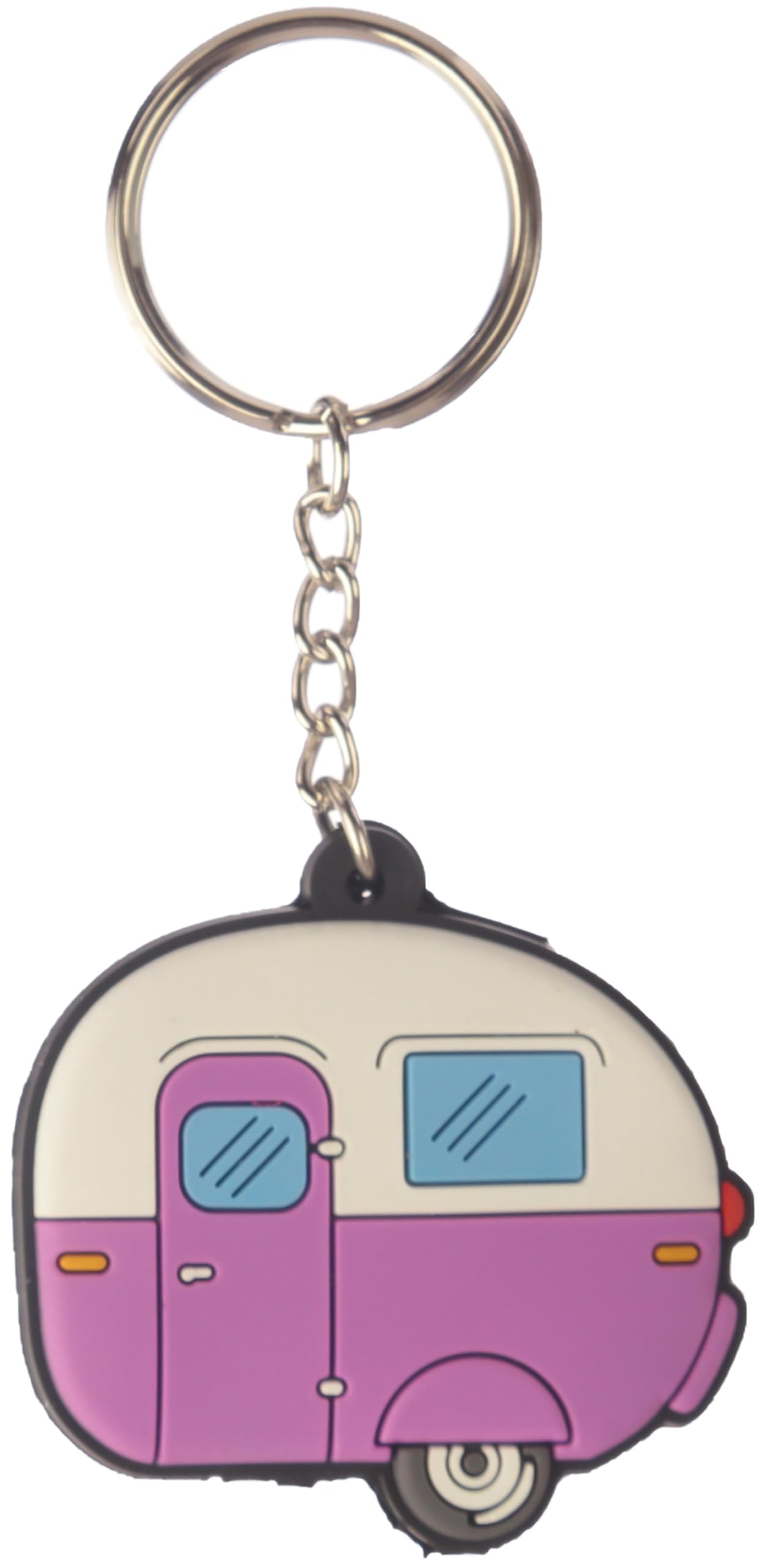 Puckator Home is Where You Park It Caravan PVC Key Cover Keyring - Mothers Day Gifts Key Ring Keyrings Tags - Cool Keyrings Hoop Clip Fobs Funny Cute Car Men's Accessories Stuff For Men Women Trinket