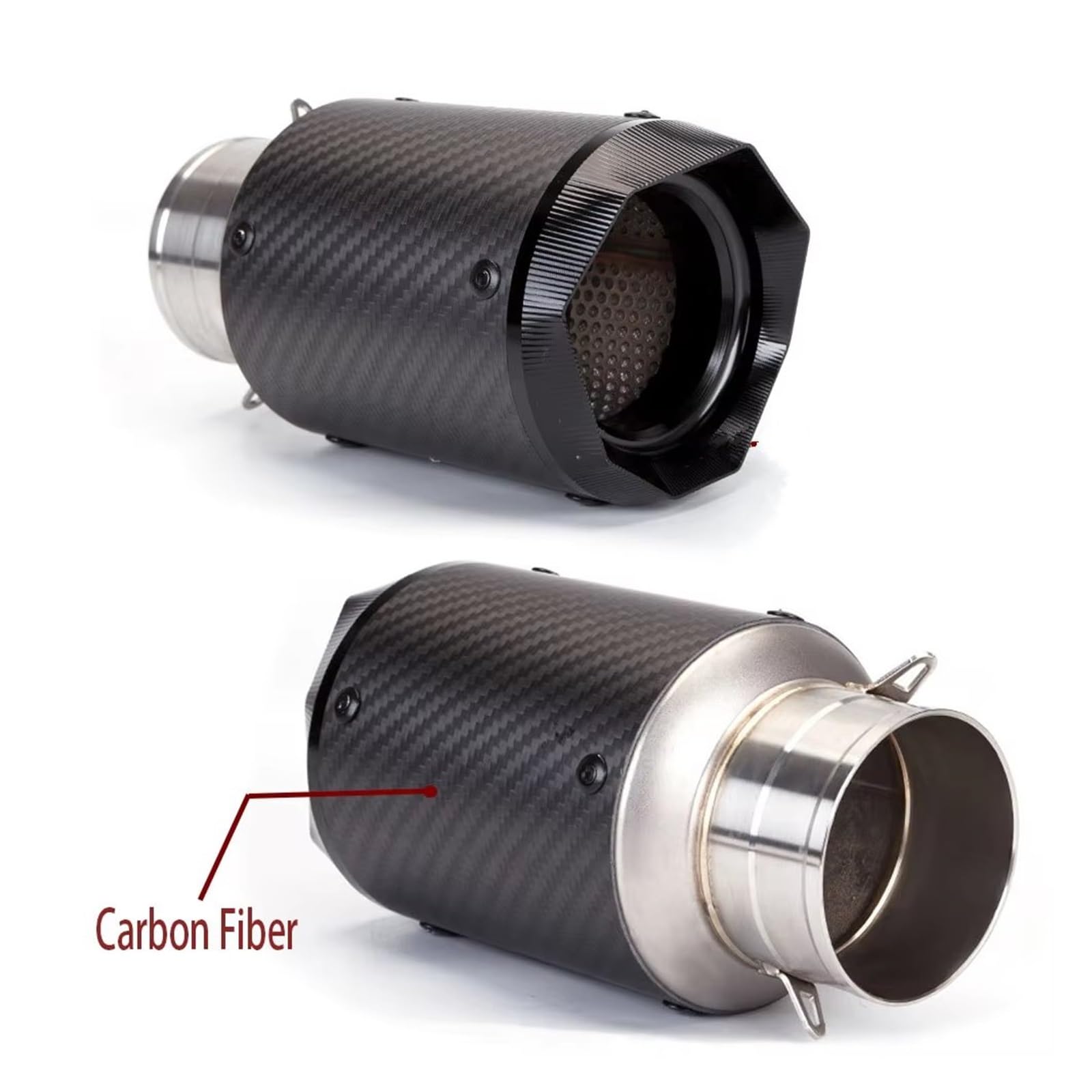 silencioso escape moto Para Kawasaki 300 400 800 Para CB300R Para R3 | Para MT07 para MT09 para DUKE390 para ZX6R Escape Moto tubo de Escape 60mm silenciador para motocicleta adecuado(A3)