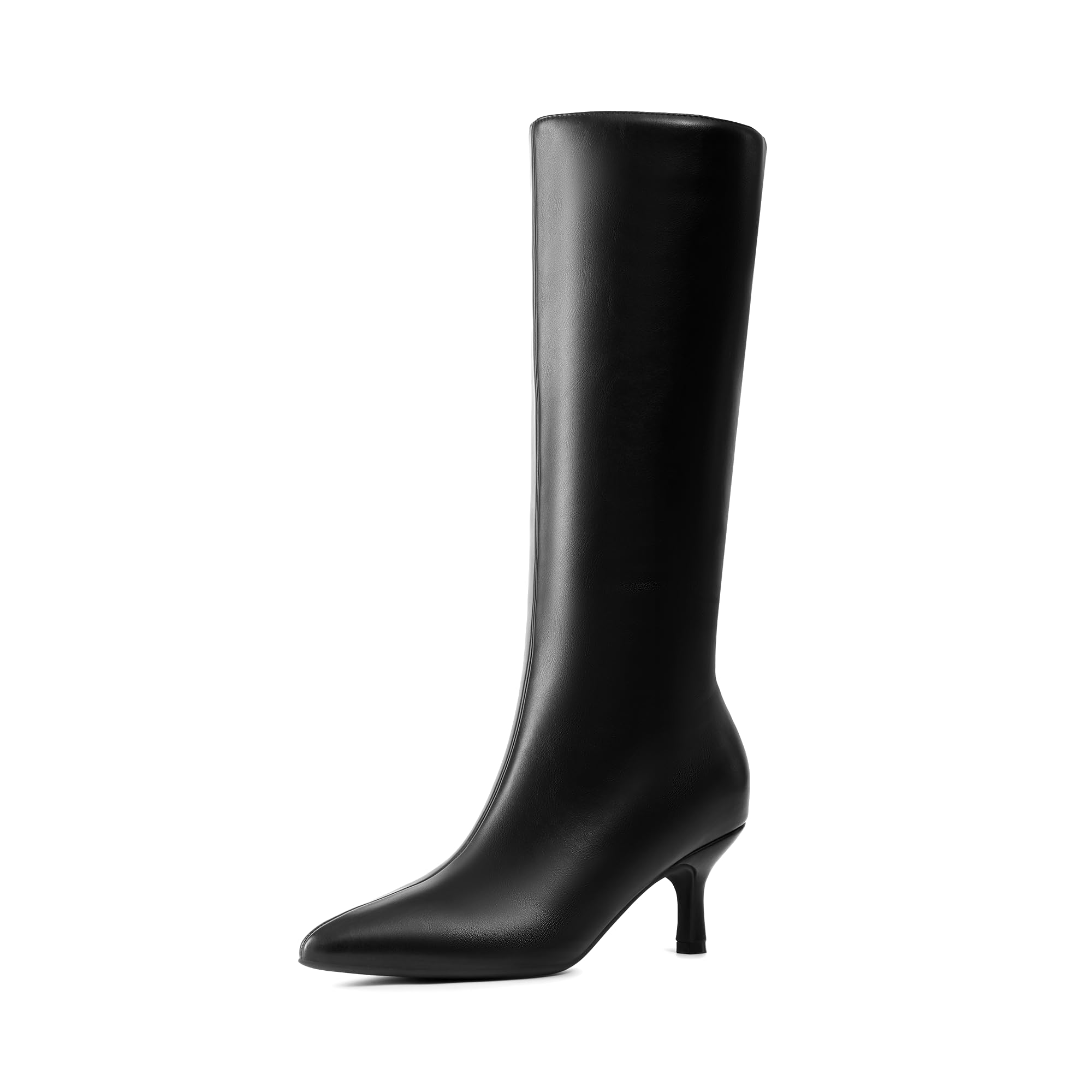 DREAM PAIRS Womens Knee High Kitten Heel Boots Sexy Pointed Toe Fashion Long Tall Boots