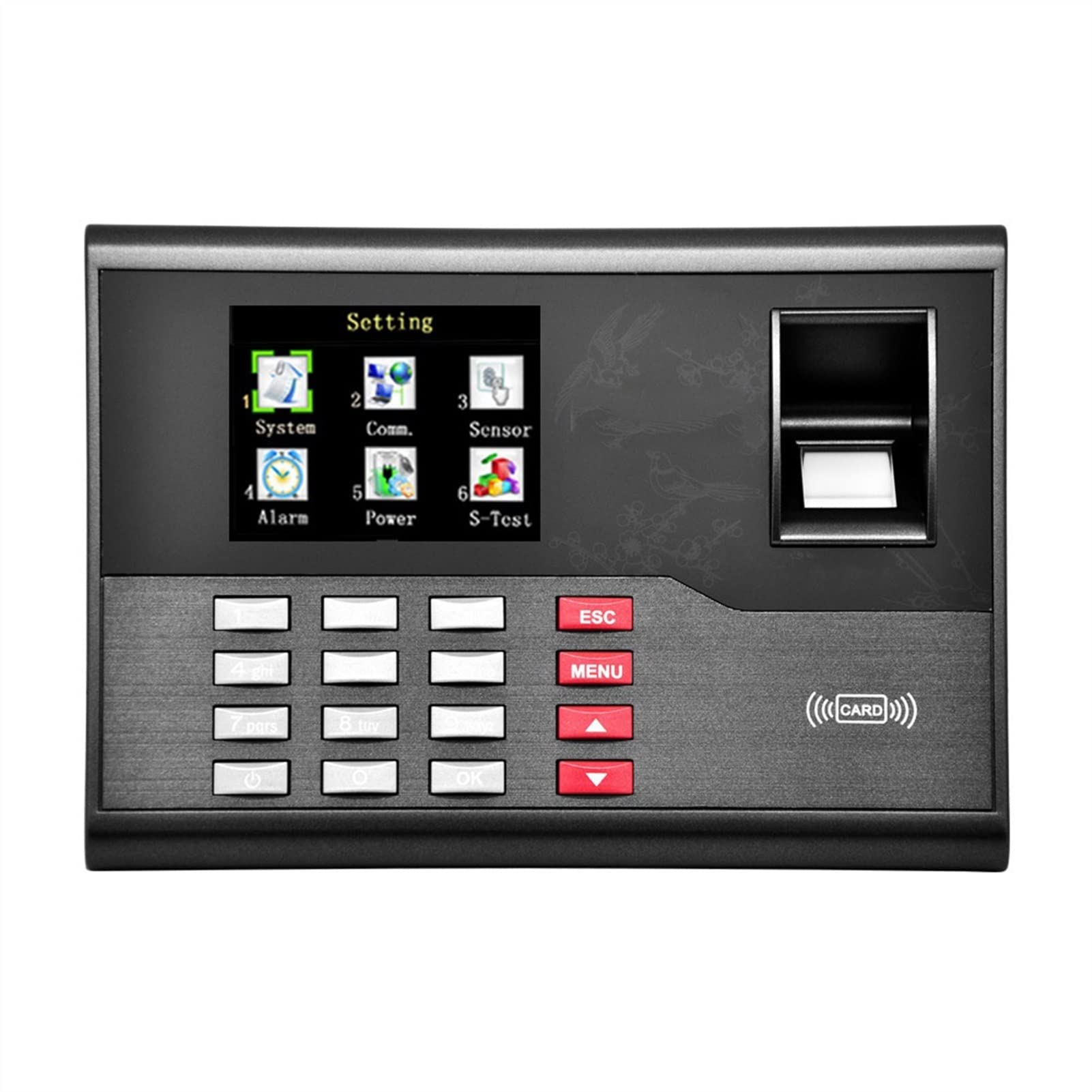 Time attendance machine Biometric Fingerprint Time Attendance Clock Recorder Employee Digital Electronic English Reader Machine USB RFID ID Card