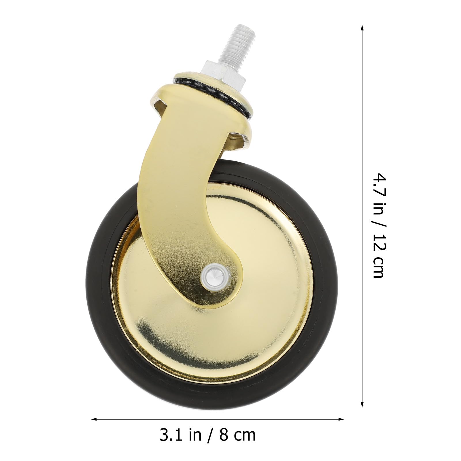 Ruote Piroettanti Multifunzione Oro 3 Pollici PVC 4 Pezzi