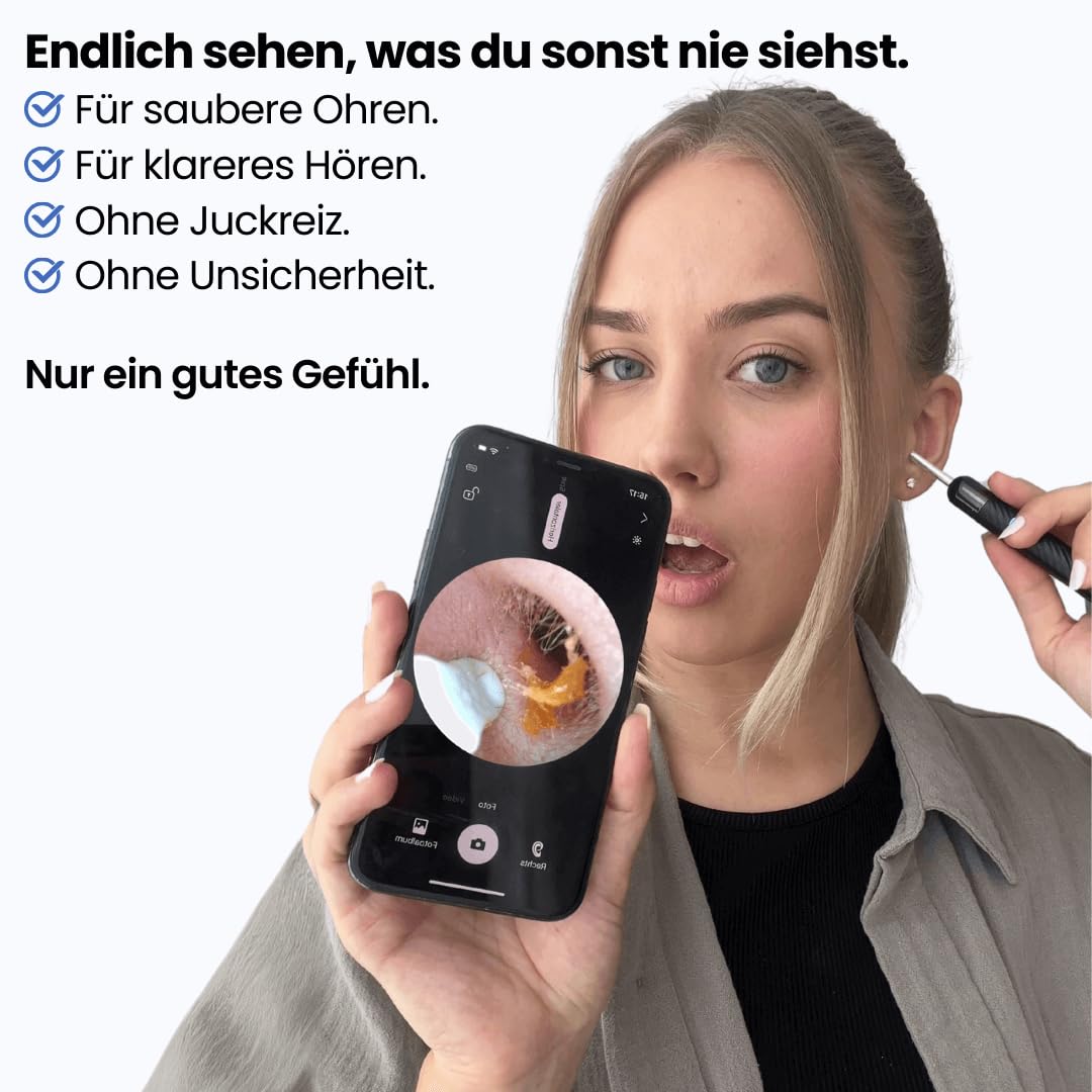 miluna pro - intelligenter ohrenreiniger mit hd-kamera Intelligenter Ohrenreiniger mit HD-Kamera – Effizienter Ohrenschmalz Entferner und Ohrenschmalz-Sauger für eine gründliche Ohrenreinigung